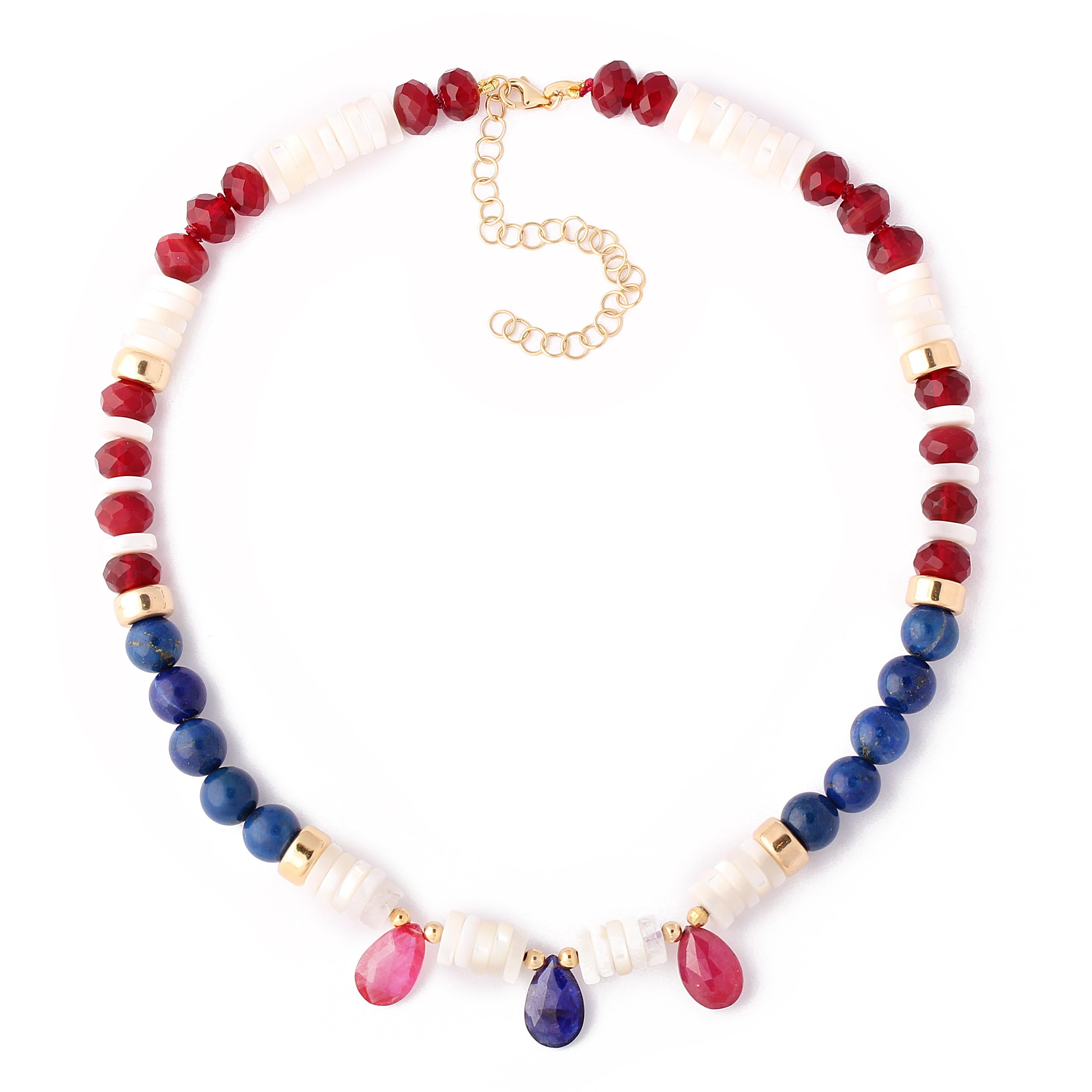 Vintage 14k Gold Beaded Necklace