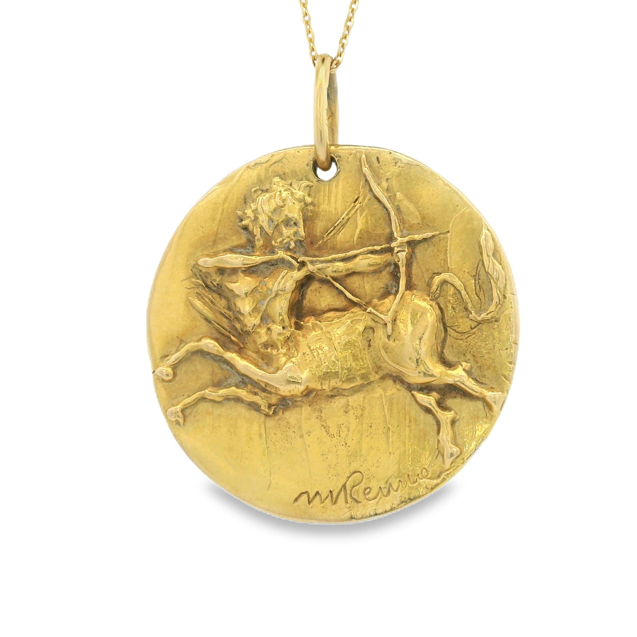 18k Yellow Gold Vintage Sagittarius Charm