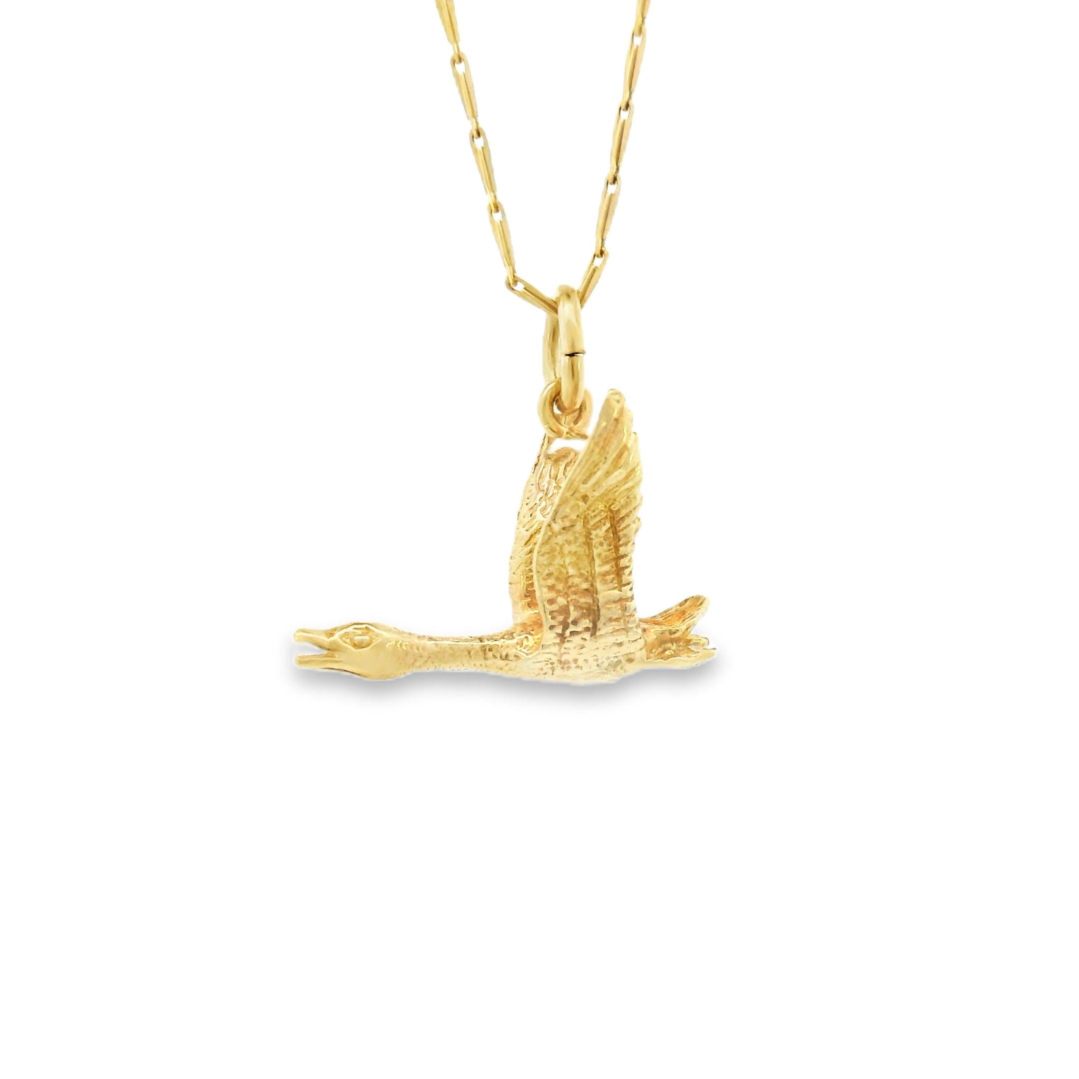 Vintage 14k Gold Duck Charm