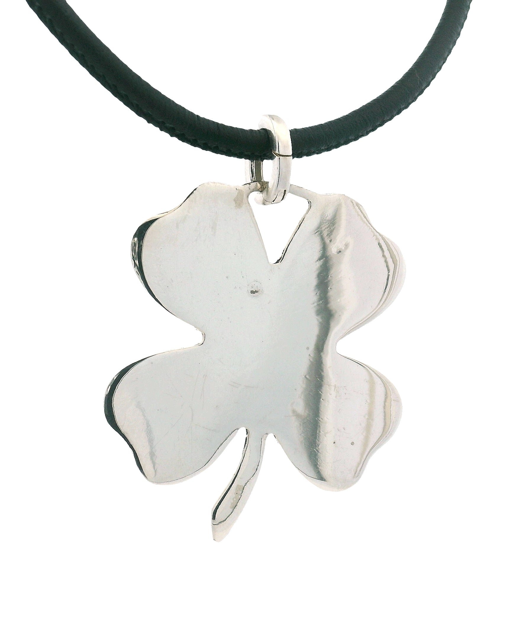 14k Yellow Gold or Sterling Silver Jumbo Vintage-Inspired Clover Charm