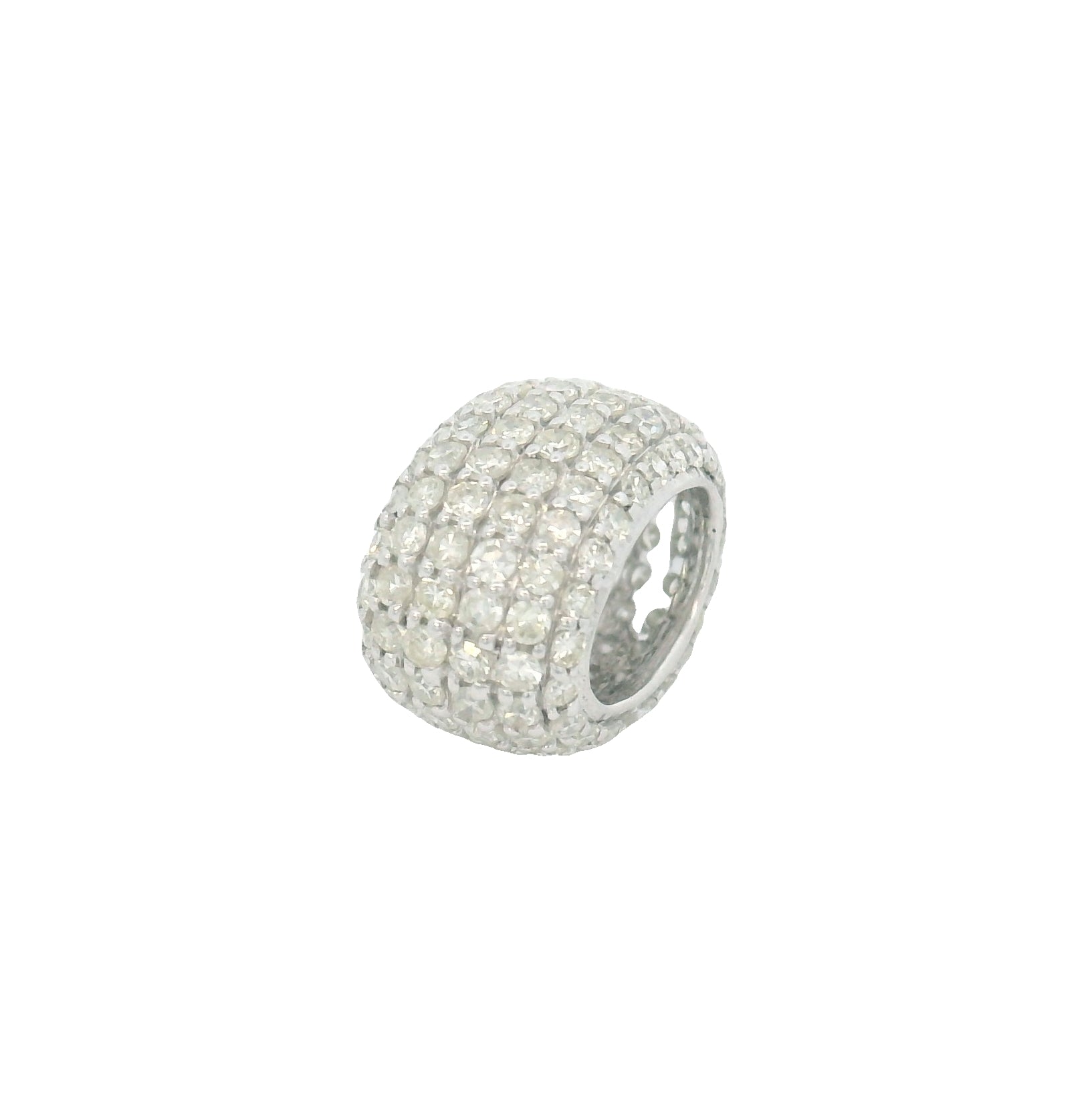 Espaciador Rondel de oro de 14 k con diamantes grandes