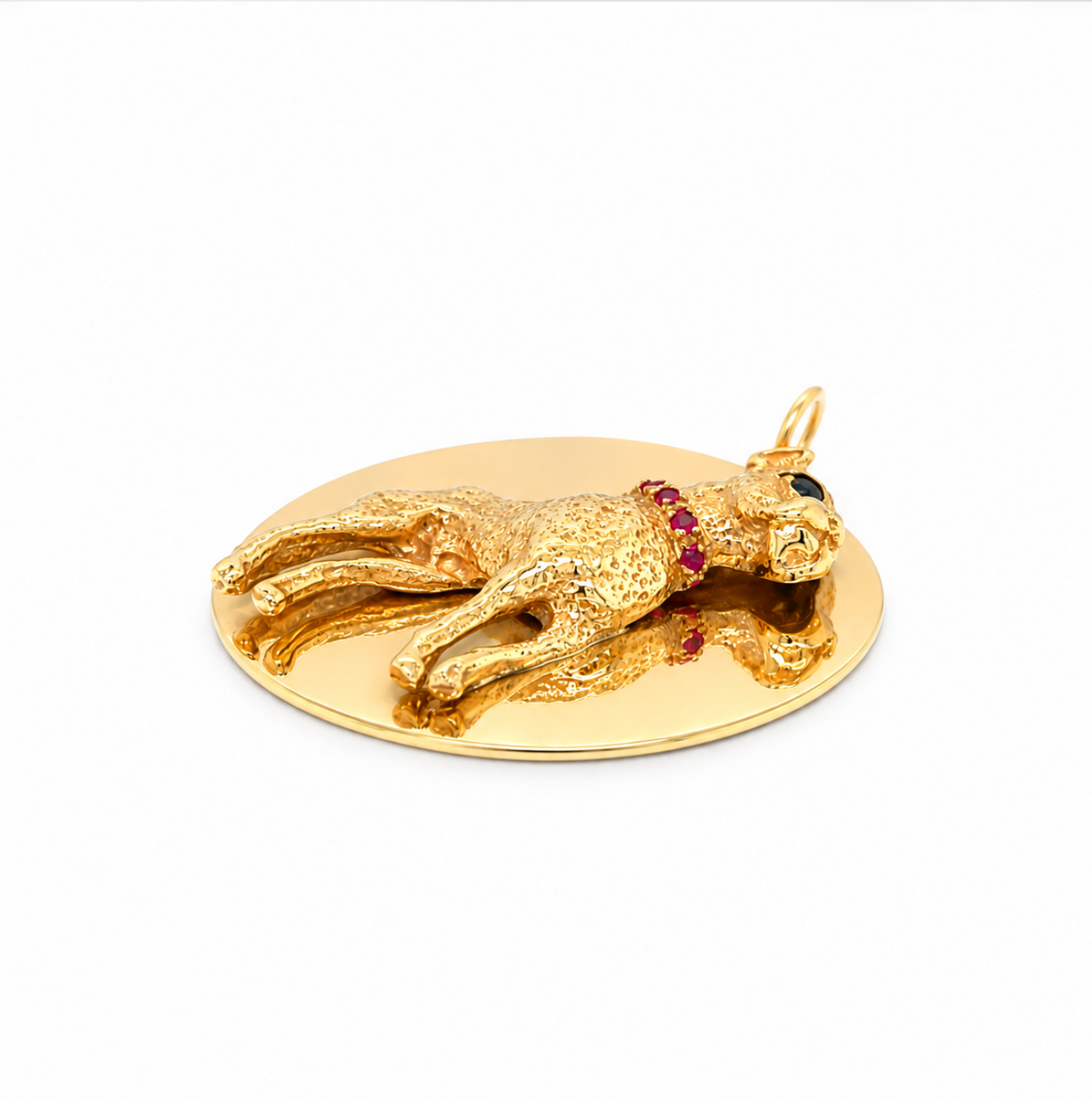 Vintage Hund (Boxer/Boston Terrier) 14k Gold Charm