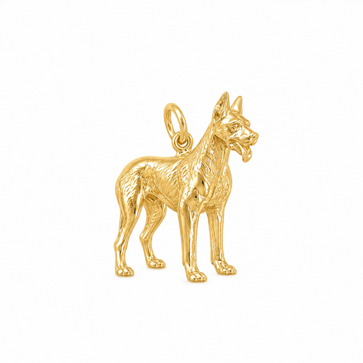 14k Yellow Gold Vintage German Shephard Charm