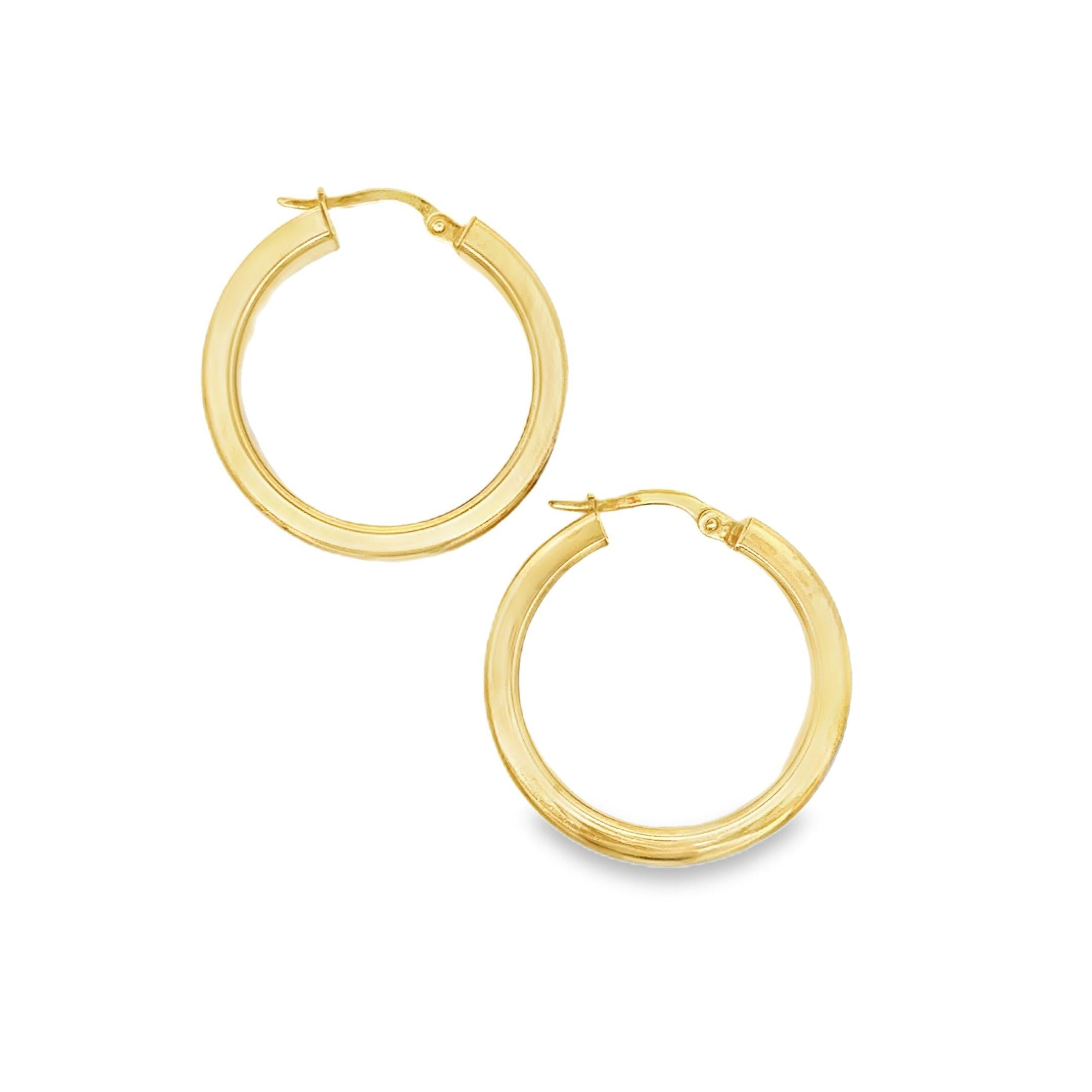 14k Yellow Gold Vintage Hoops