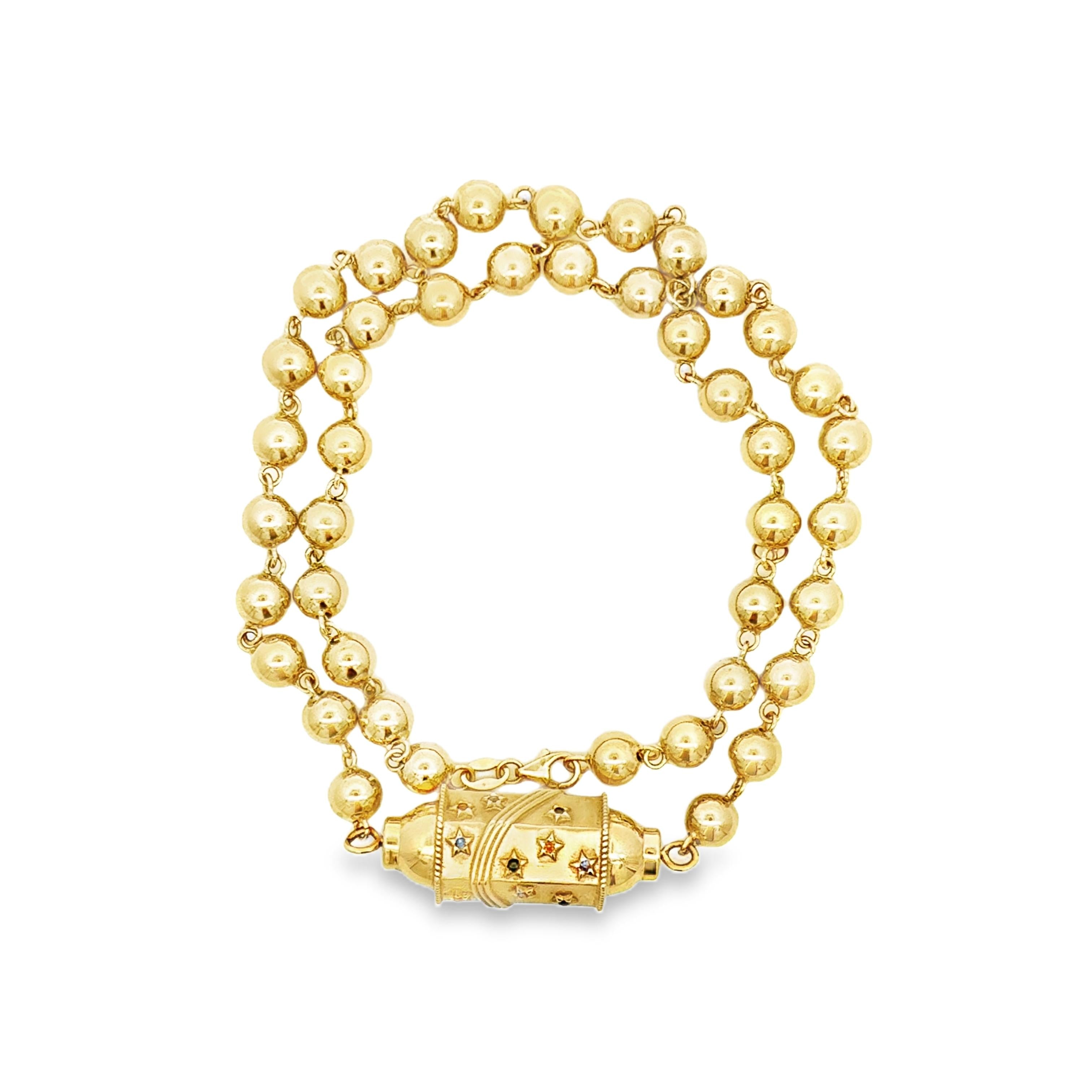 14k Yellow Gold 17.5" Ball Chain with Pendant