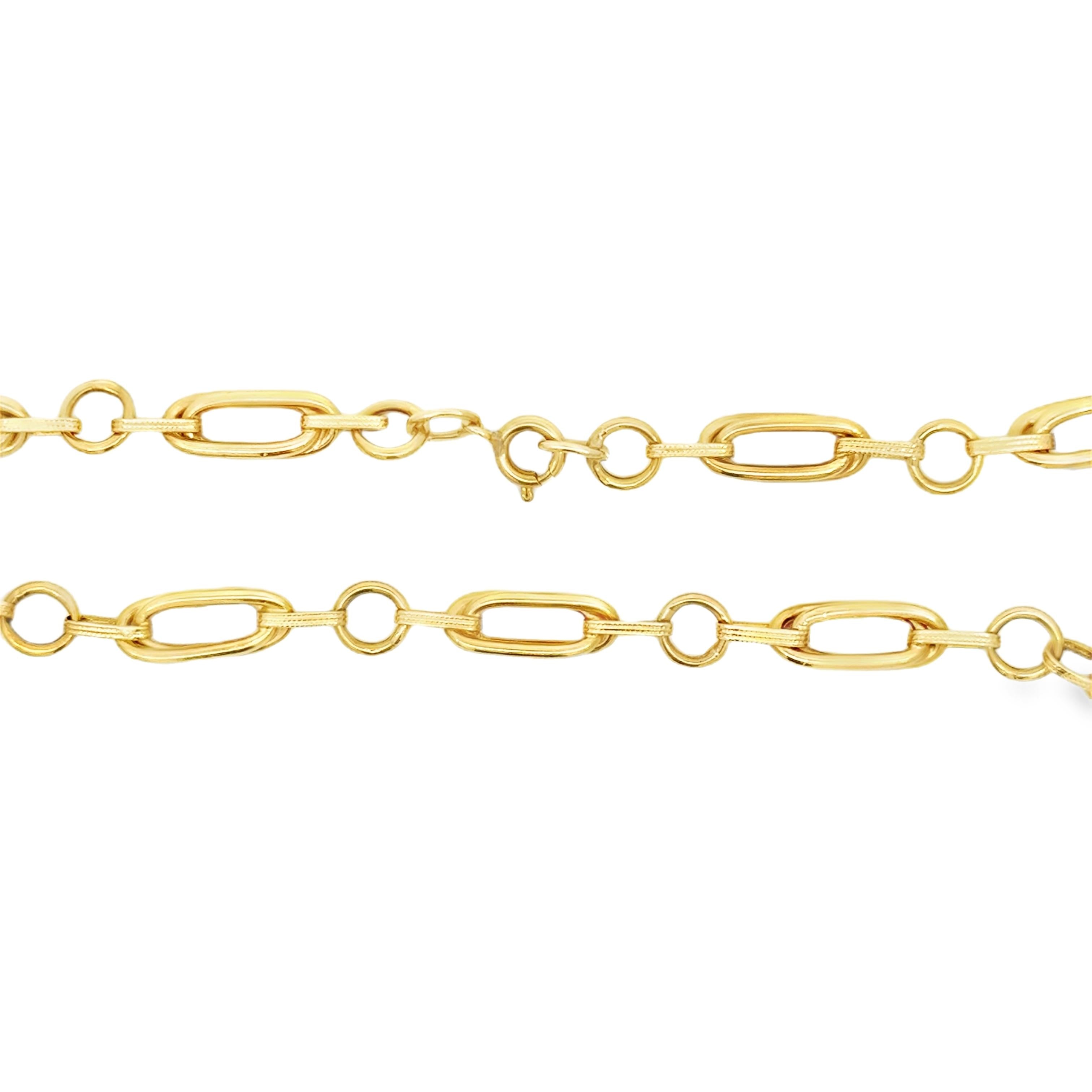 Vintage 18K Gold 38" Paperclip Link Chain