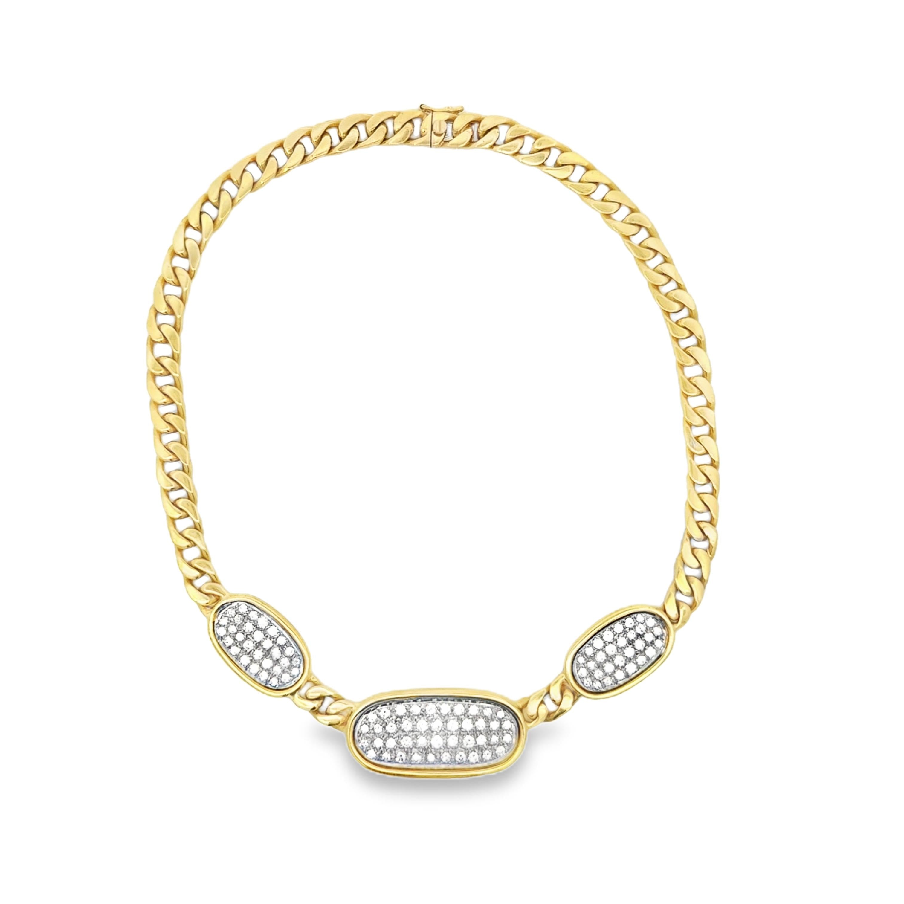 18k Gold Vintage Diamond Necklace