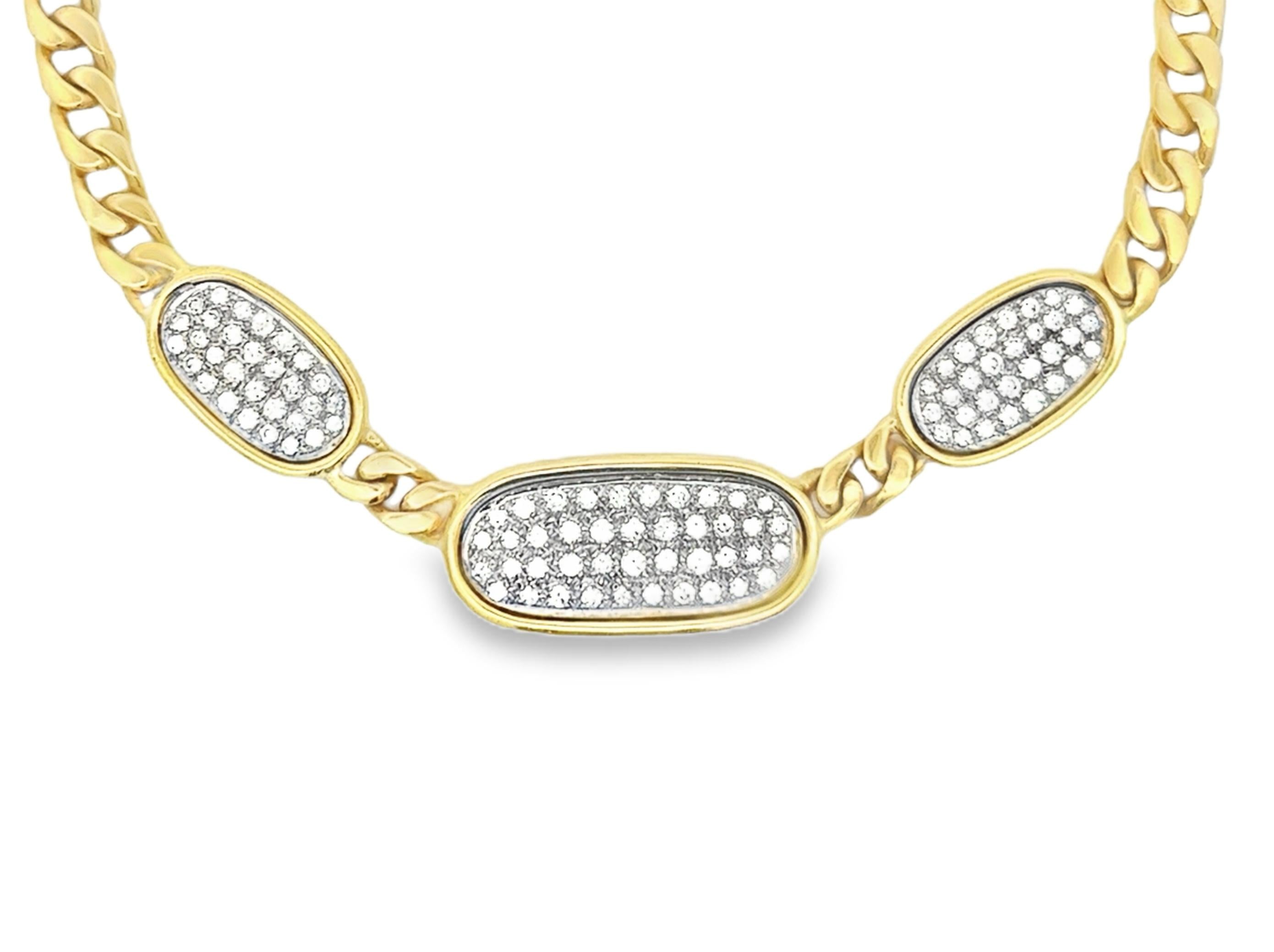 18k Gold Vintage Diamond Necklace