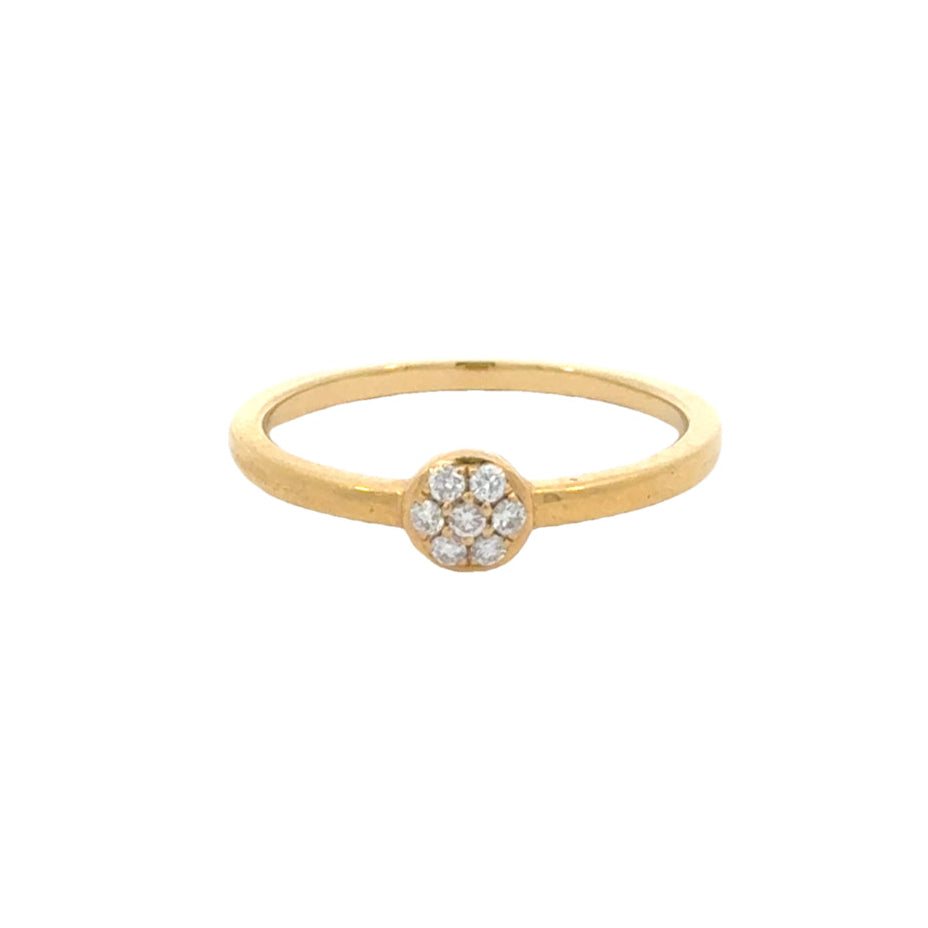 14k Yellow Gold and Diamond Stacking Ring