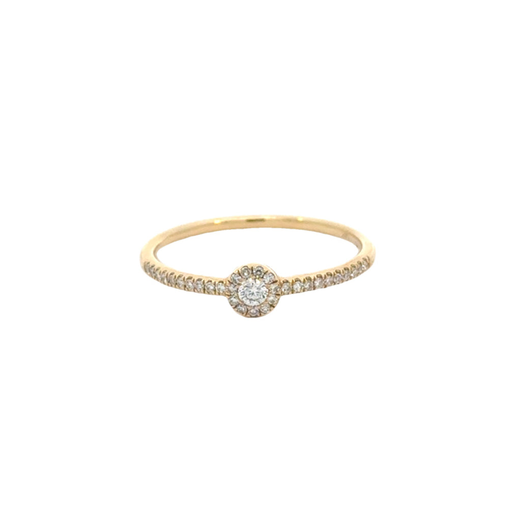 14k Yellow Gold and Diamond Stacking Ring