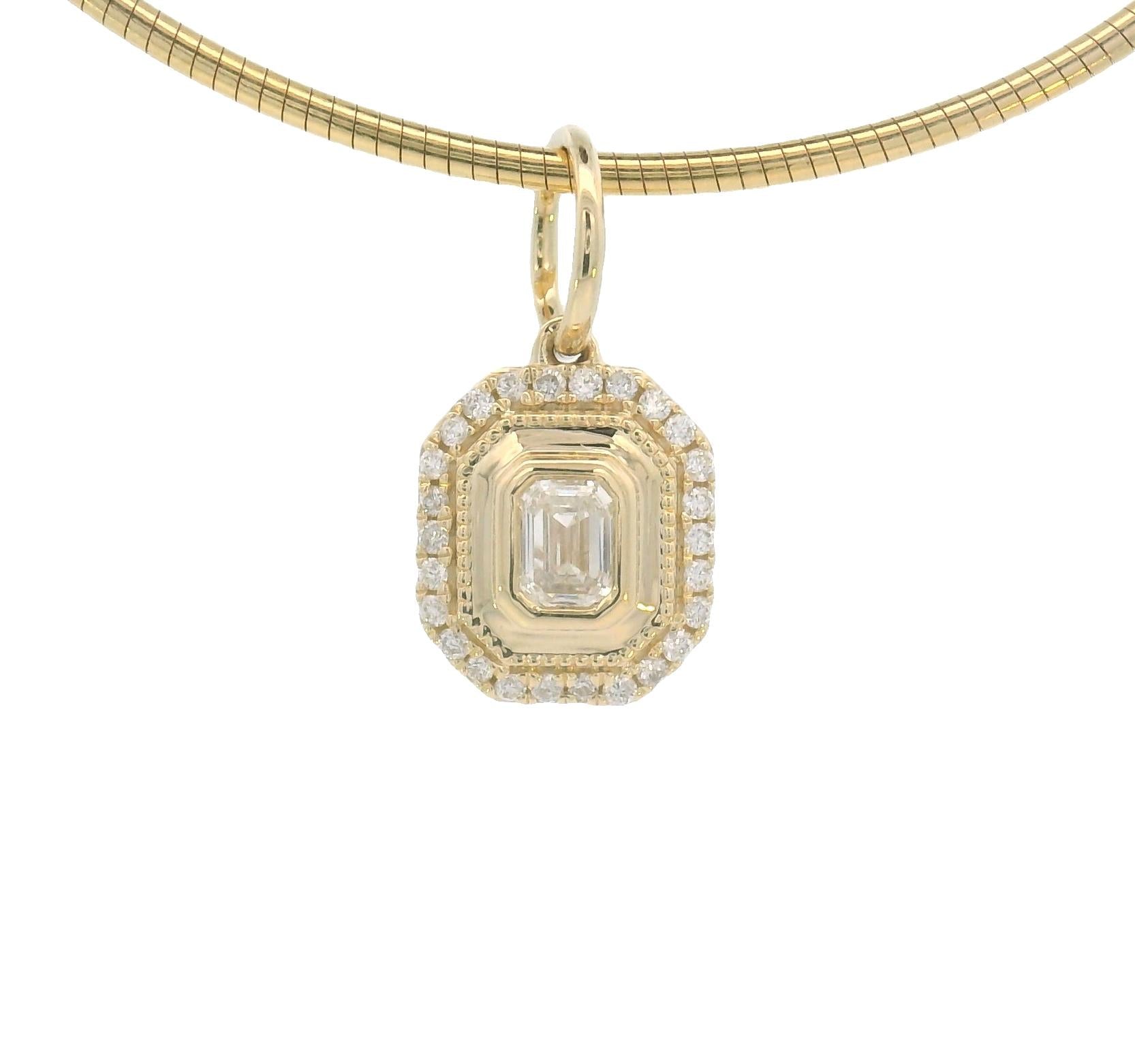 14k Yellow Gold Diamond Charms
