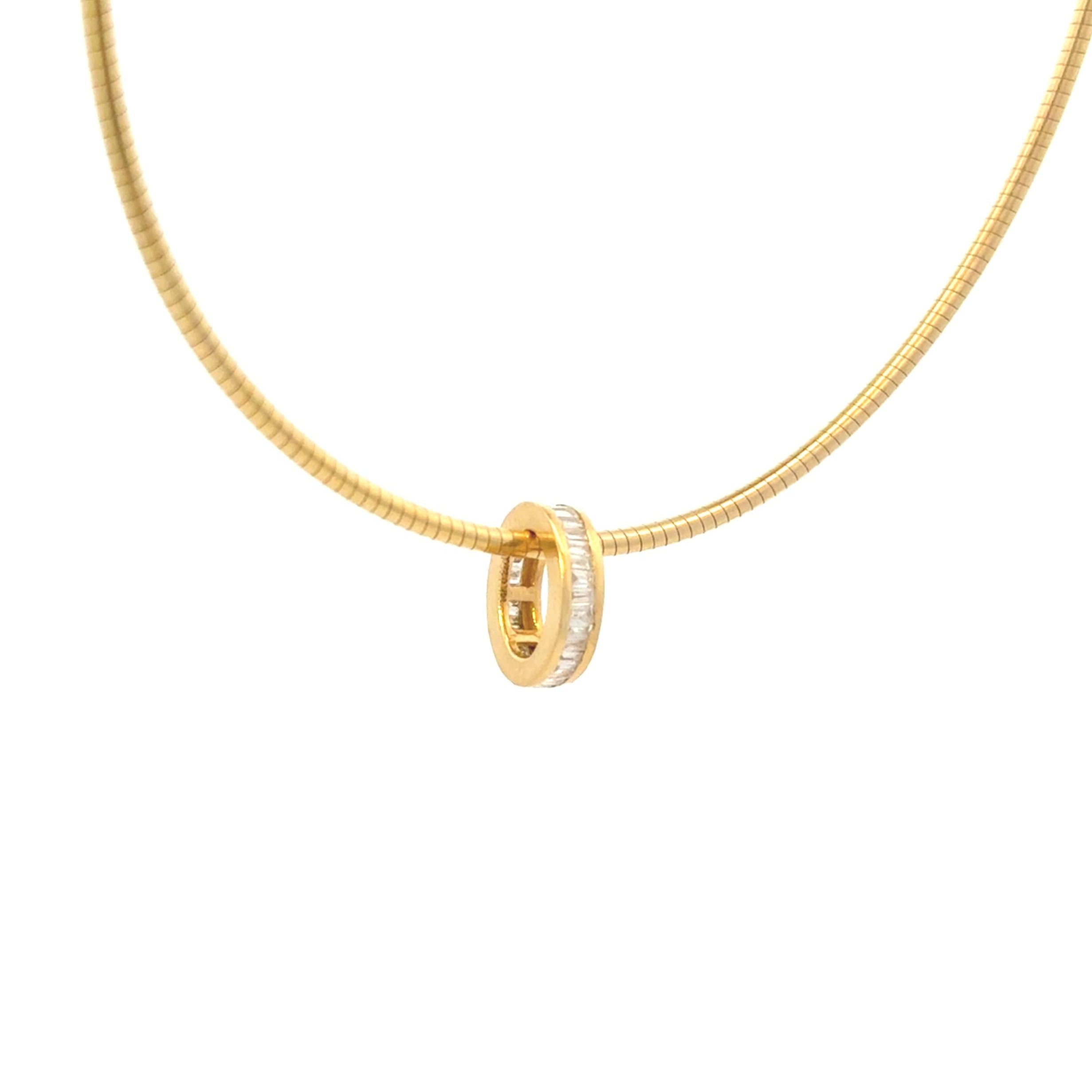 14k Yellow and White Gold and Diamond Rondel Spacer Charm