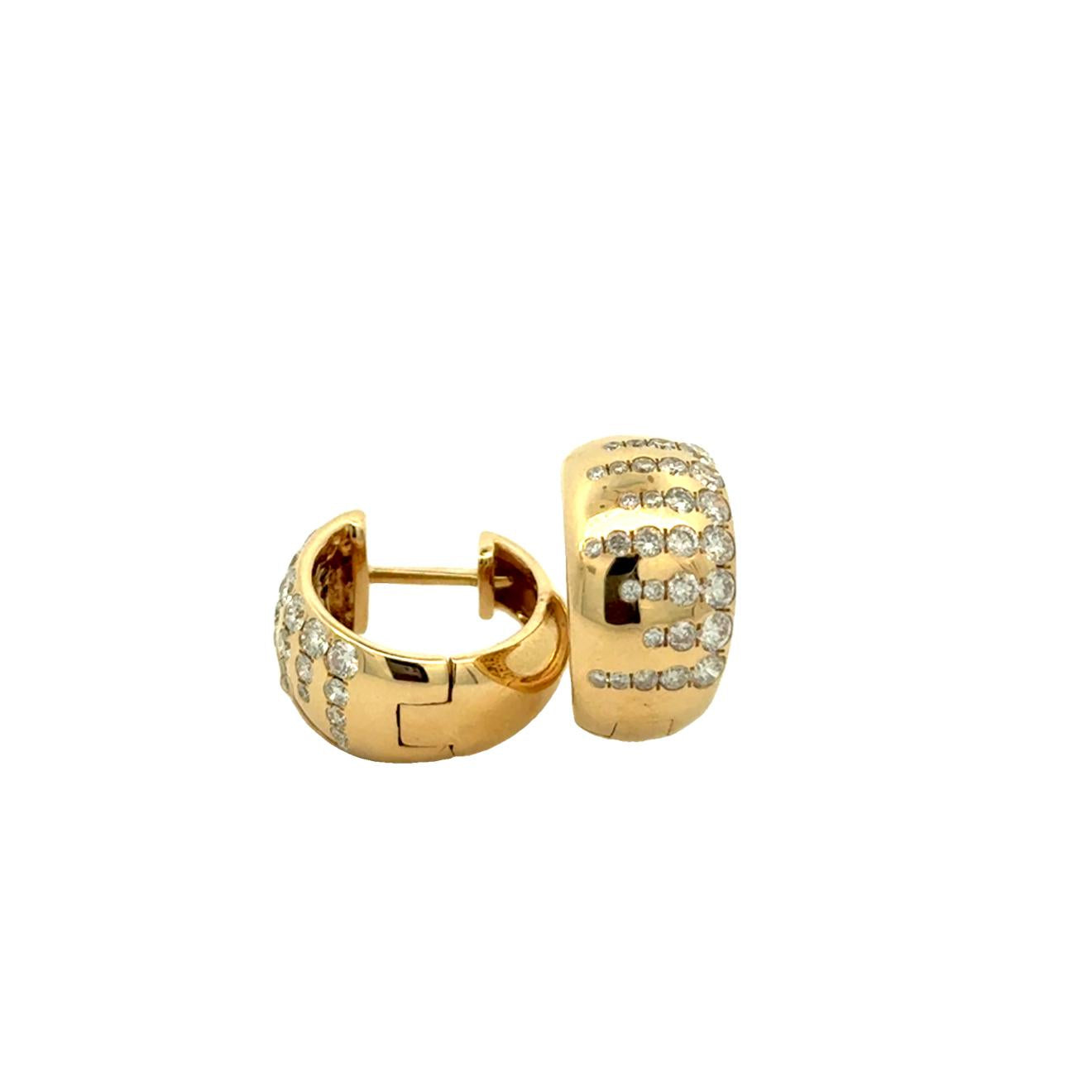 14k Yellow Gold Chunky Diamond Earrings