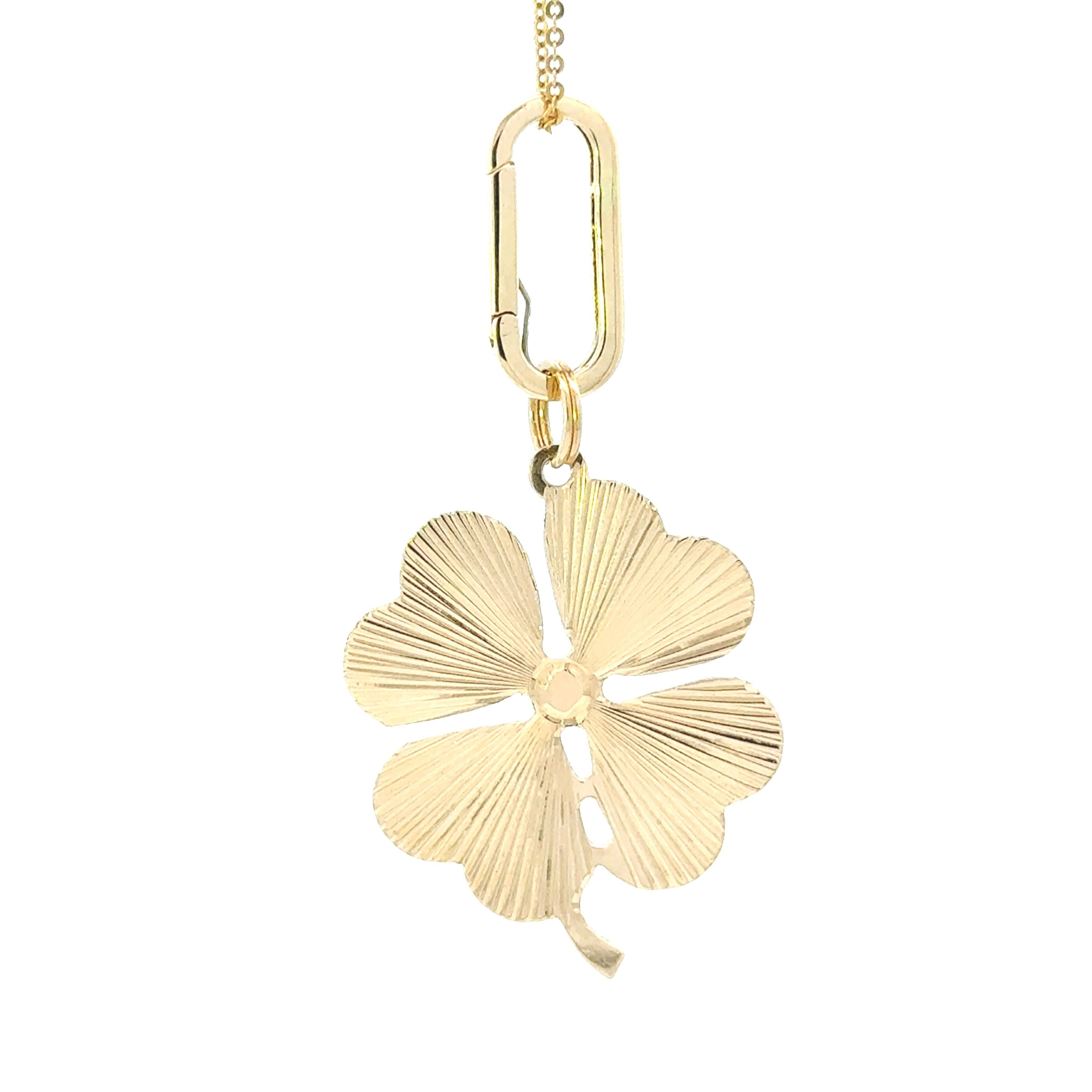 14k Yellow Gold Push-in Oval Large Clasp