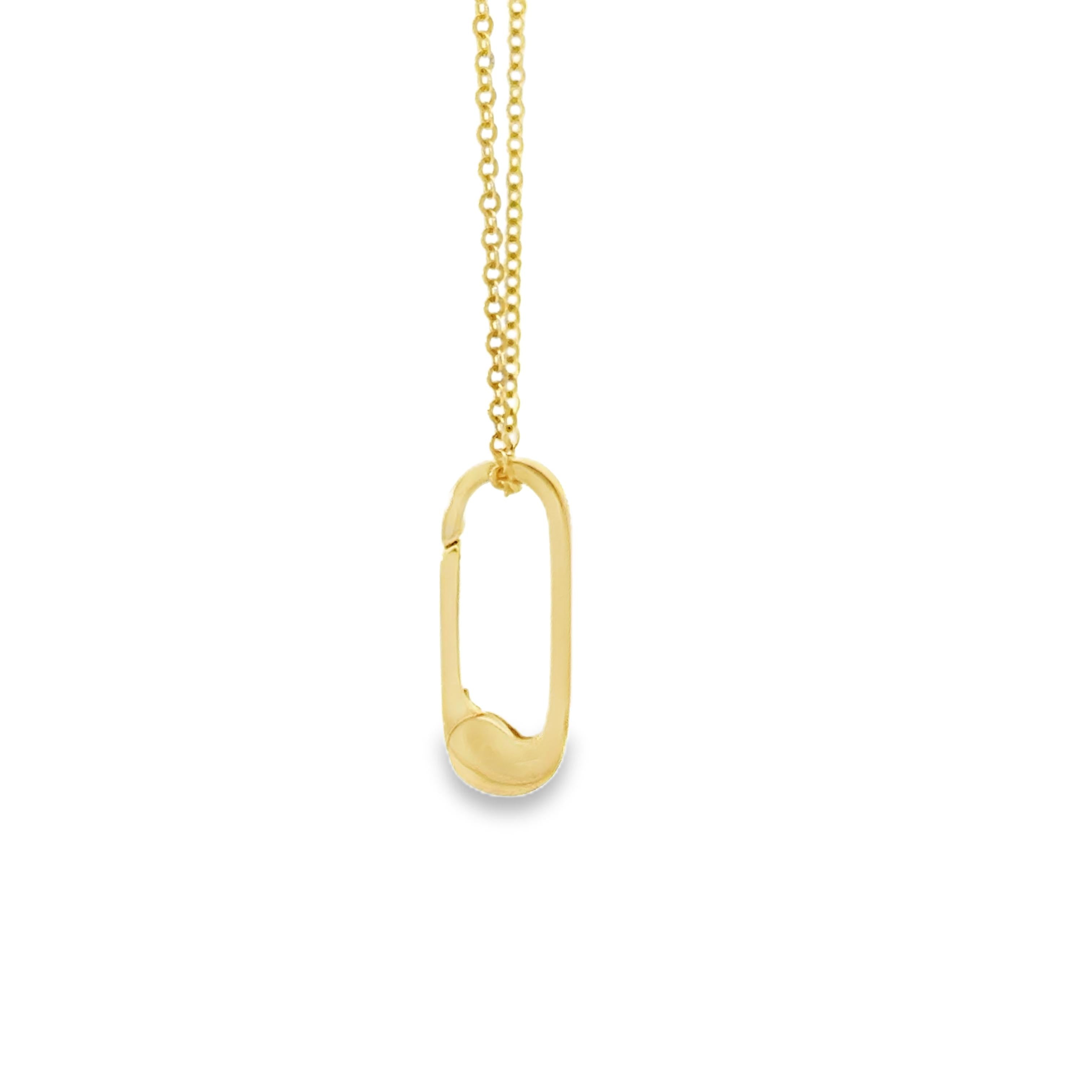 14k Yellow Gold Push-in Oval Medium Clasp