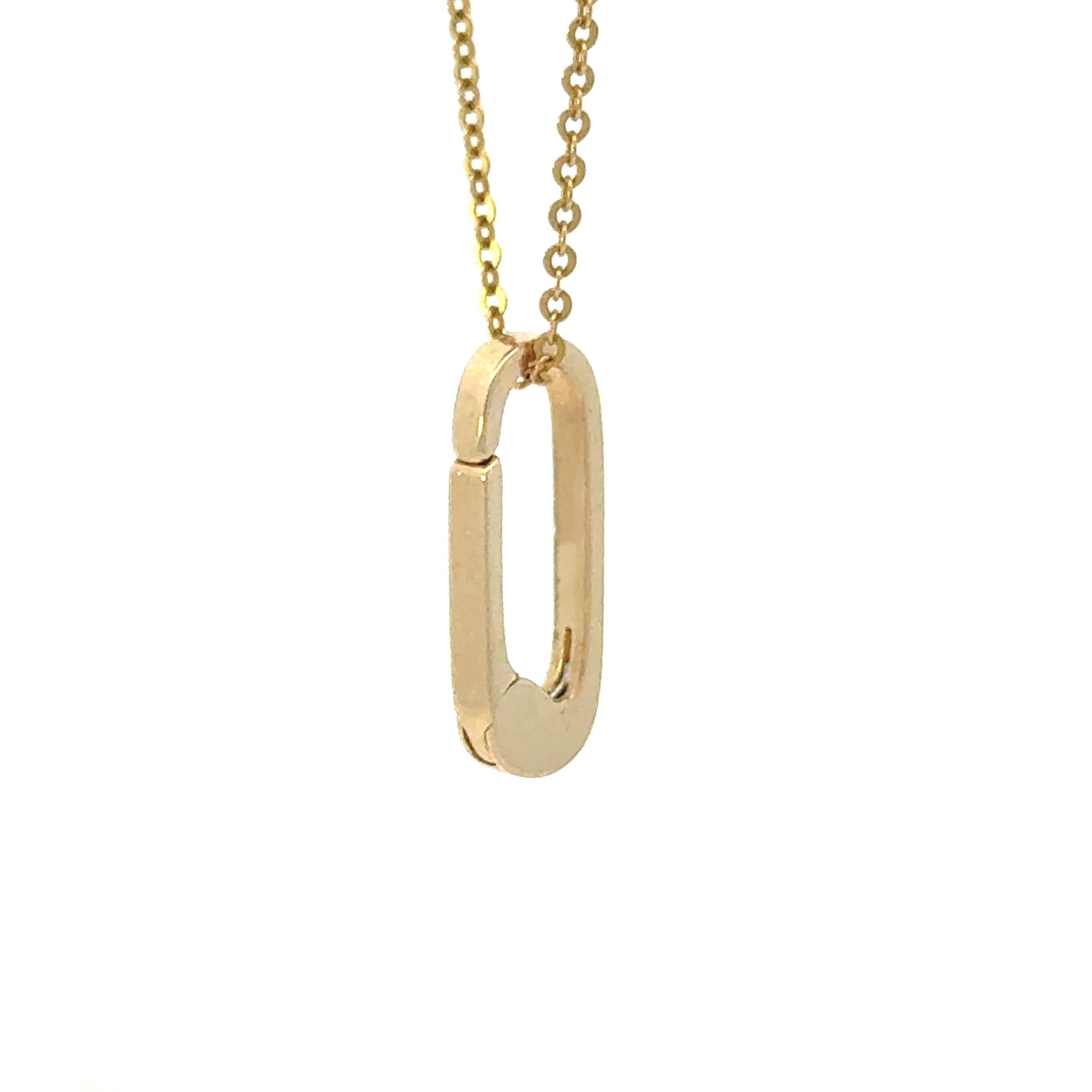 14k Yellow Gold Push-in Oval Medium Clasp