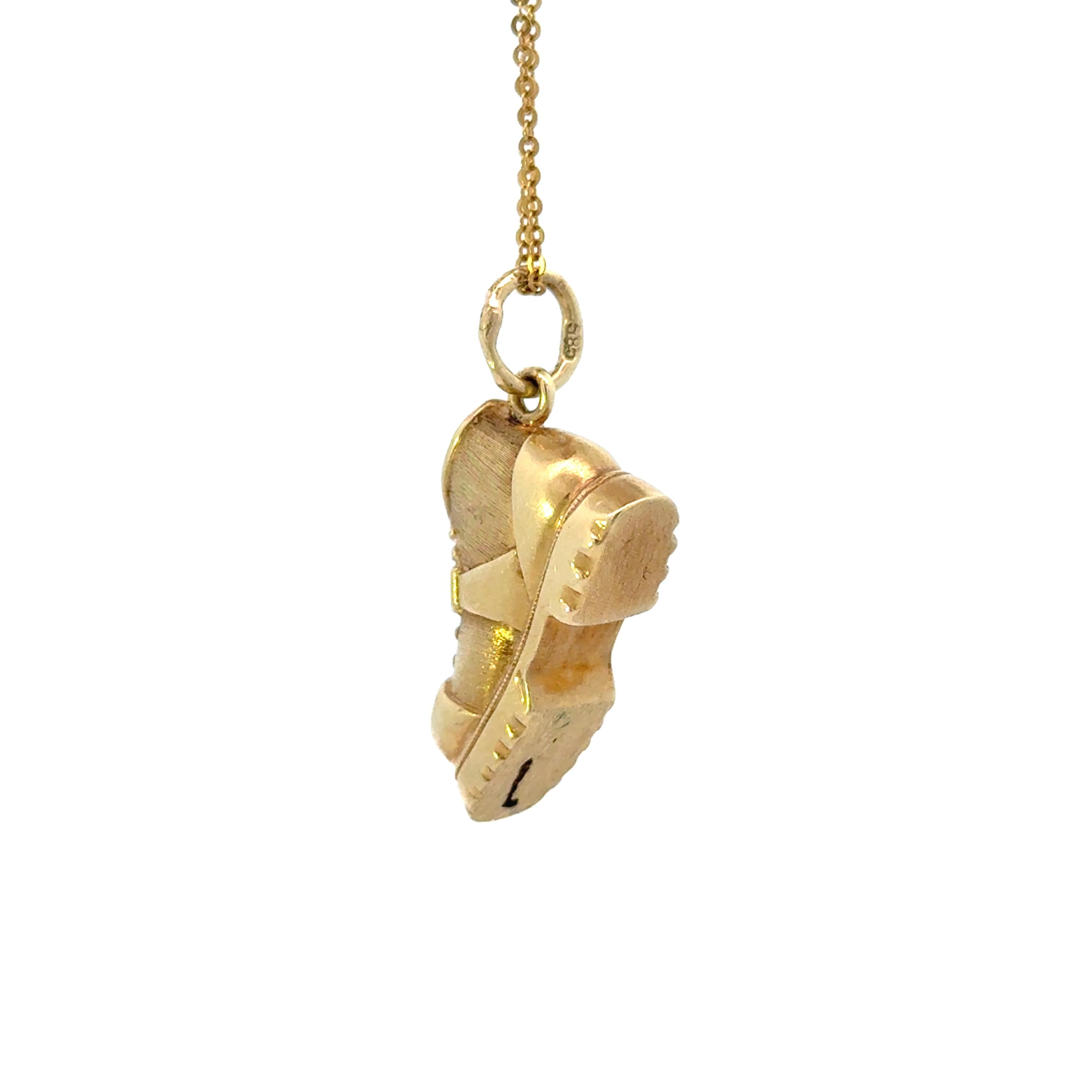 18k Yellow Gold Vintage Boot Charm