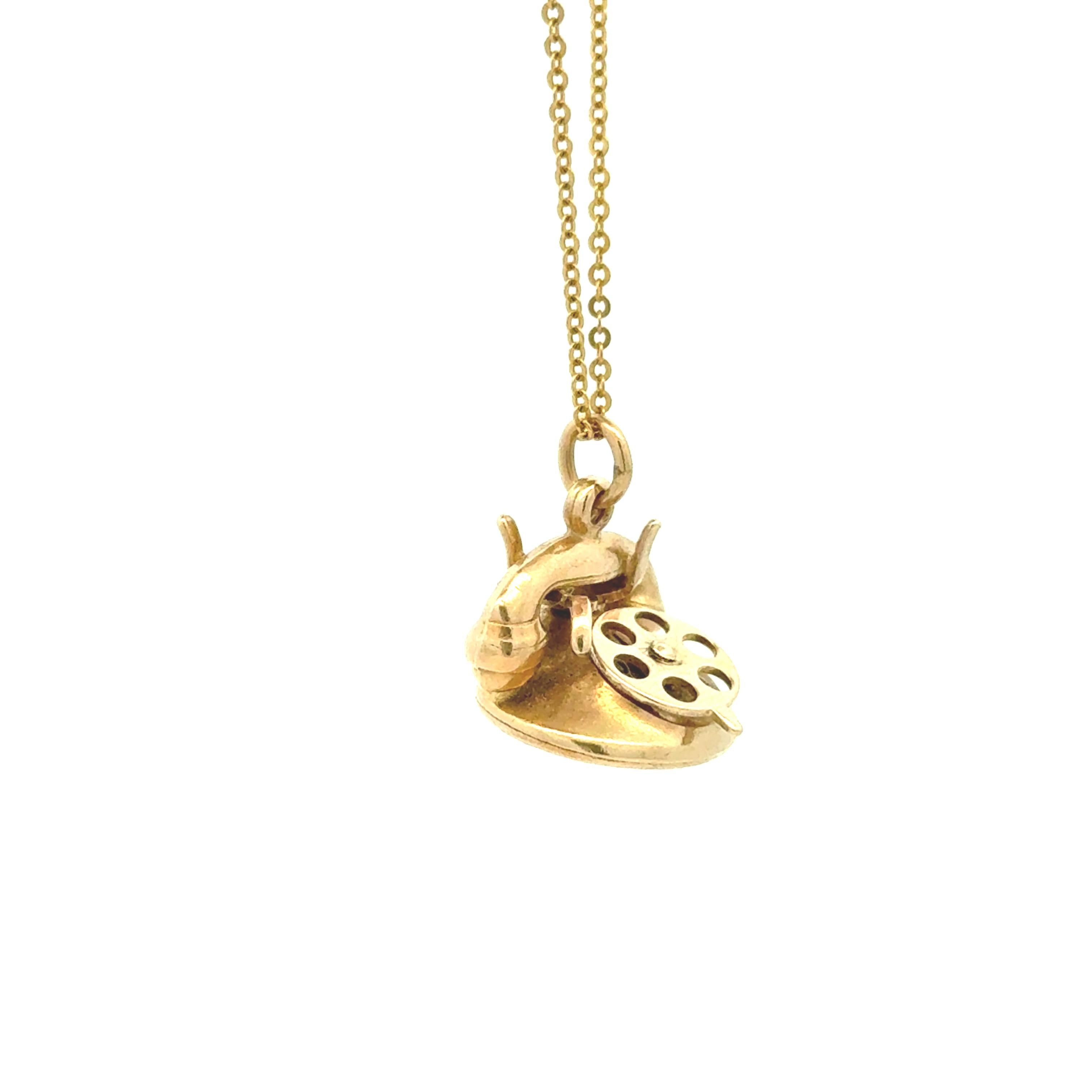 14k Yellow Gold "I love you" Phone Charm