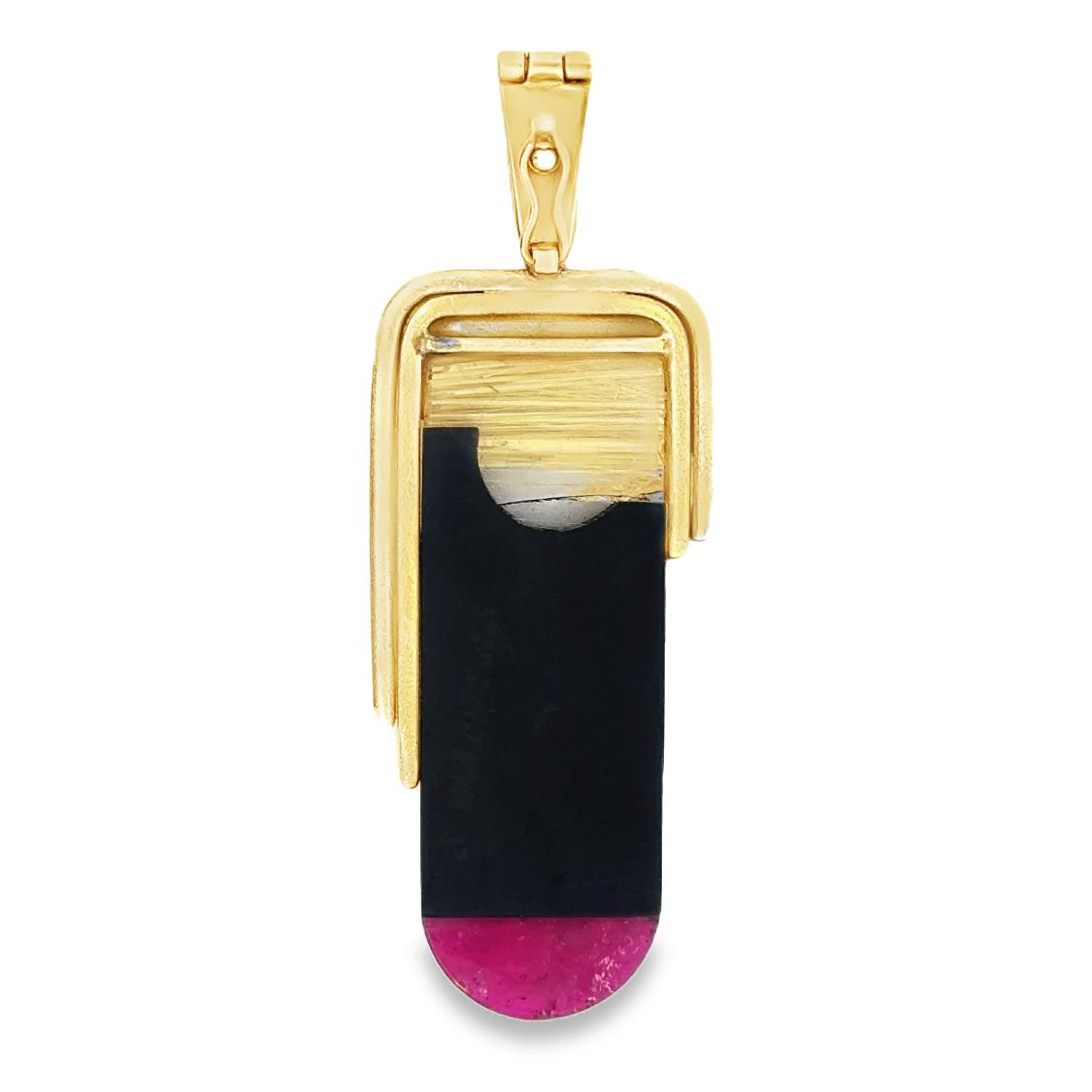 Vintage 14k Gold Geometric Pendant