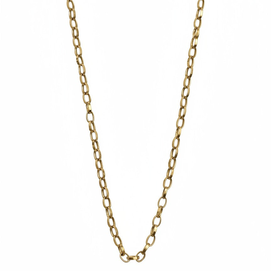 14k Yellow Gold Vintage Oval Rolo Link Chain
