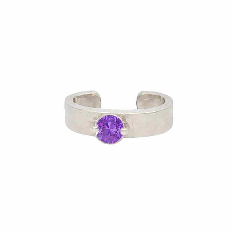 14k Gold Gemstone Ear Cuff