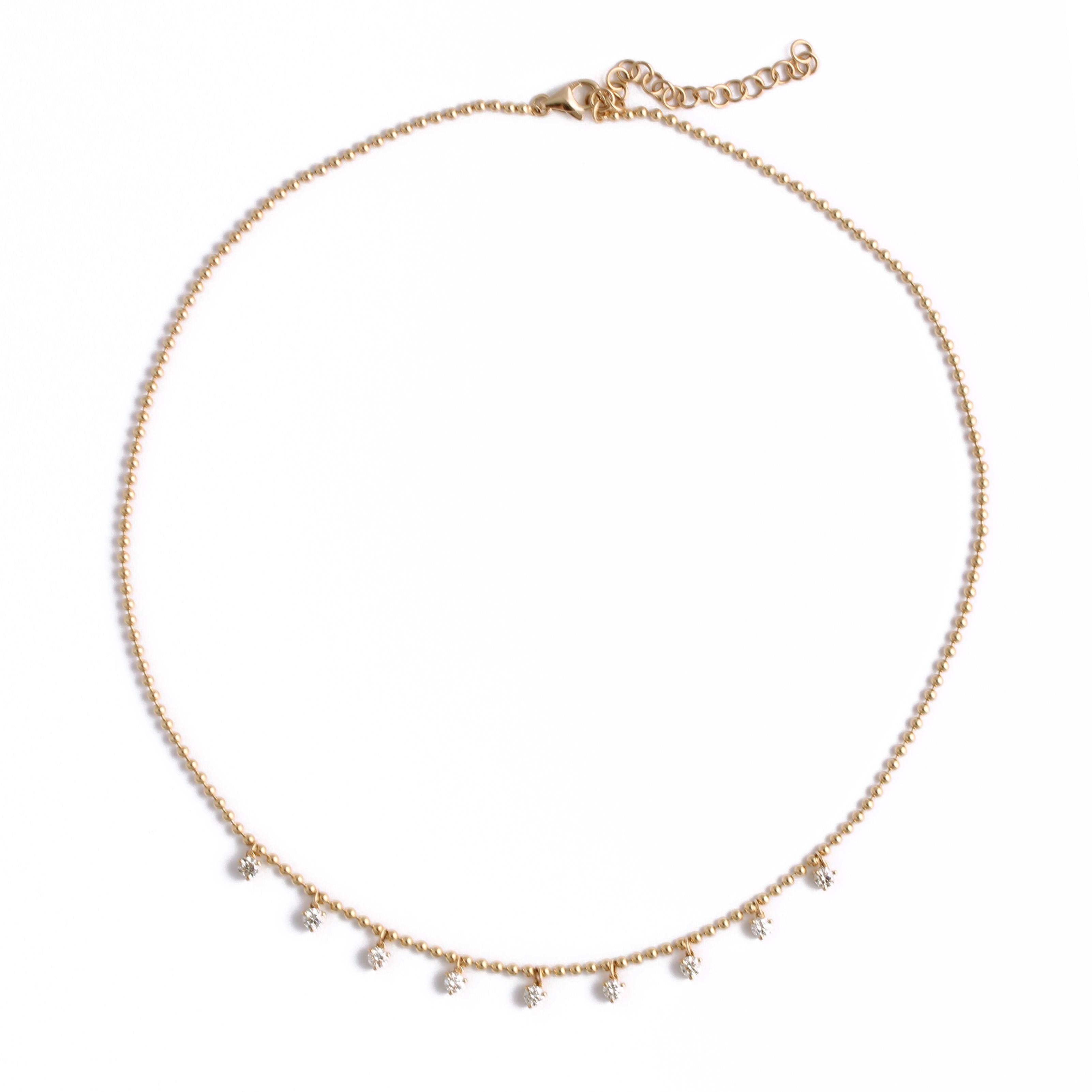 New 14k Diamond Fringe Necklace