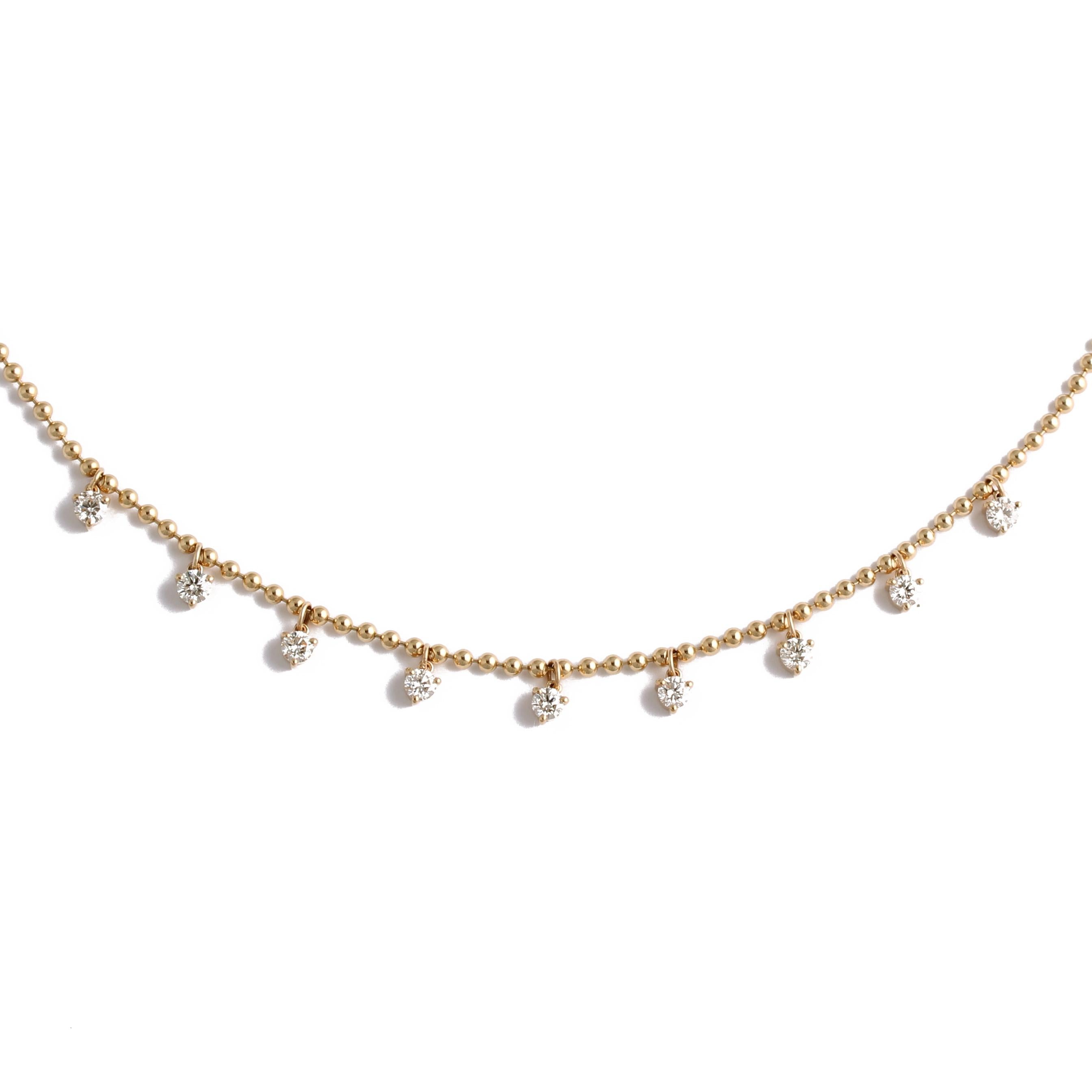 New 14k Diamond Fringe Necklace