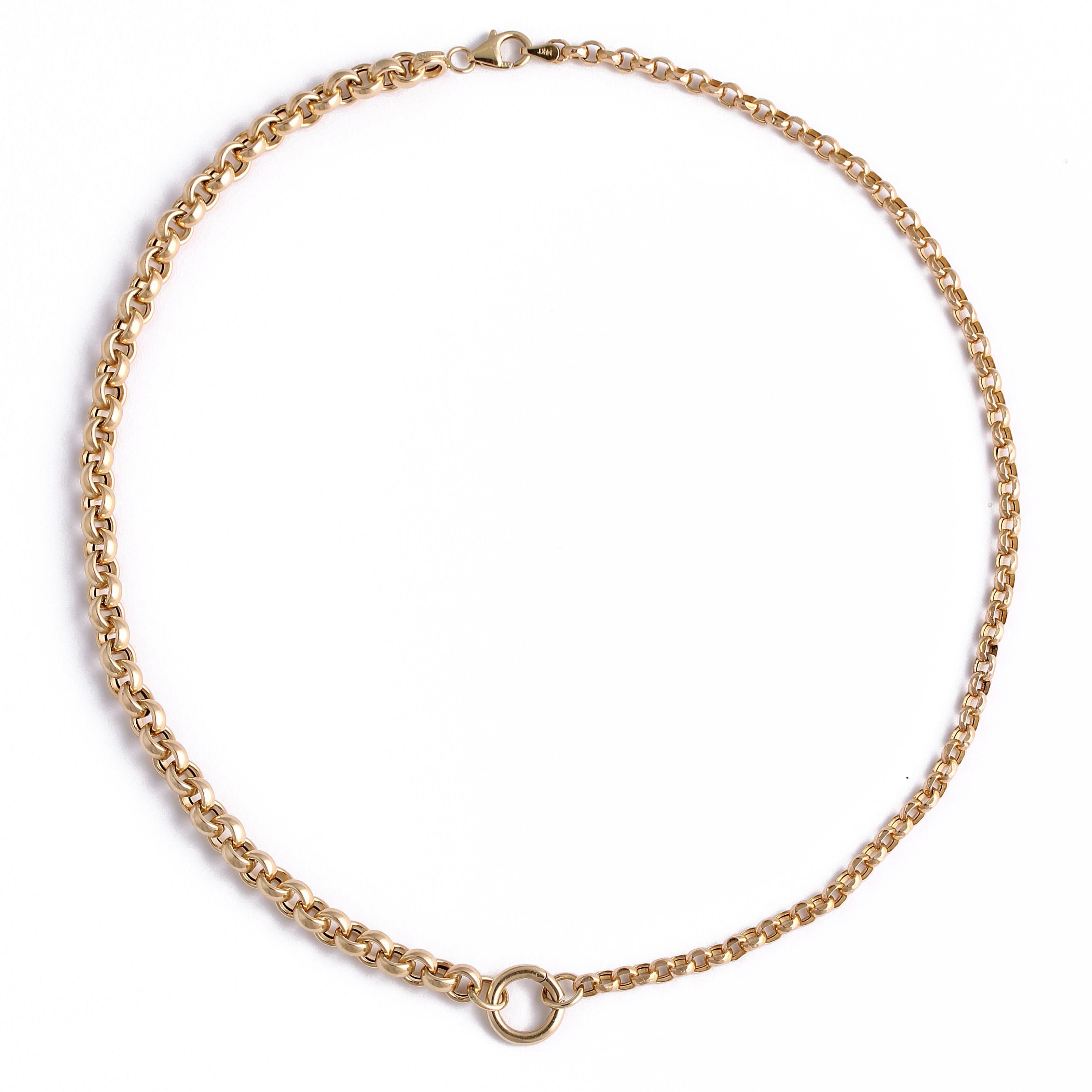 Mixed Size Rolo 14k Chain
