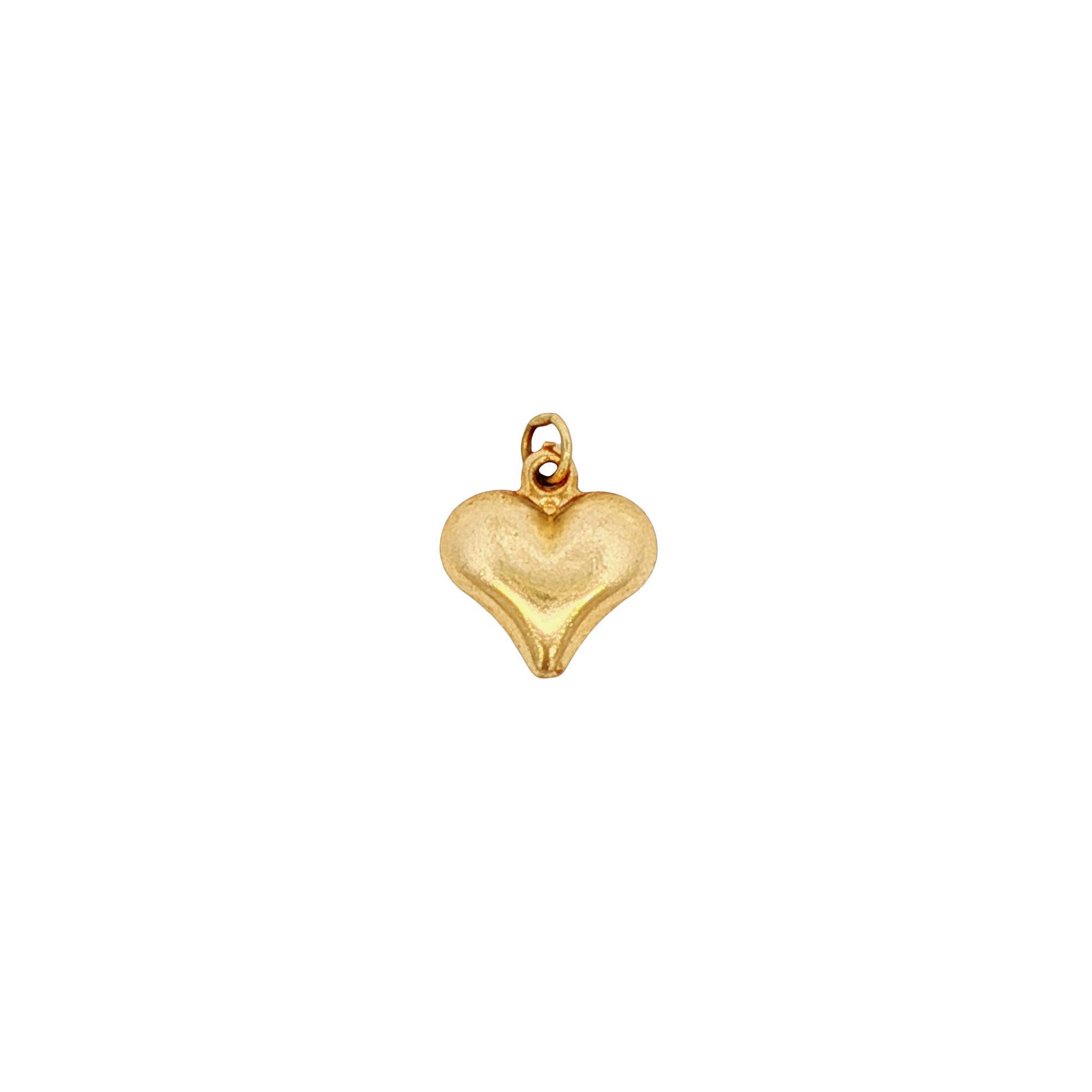 14k Yellow Gold Vintage Small Puffy Heart