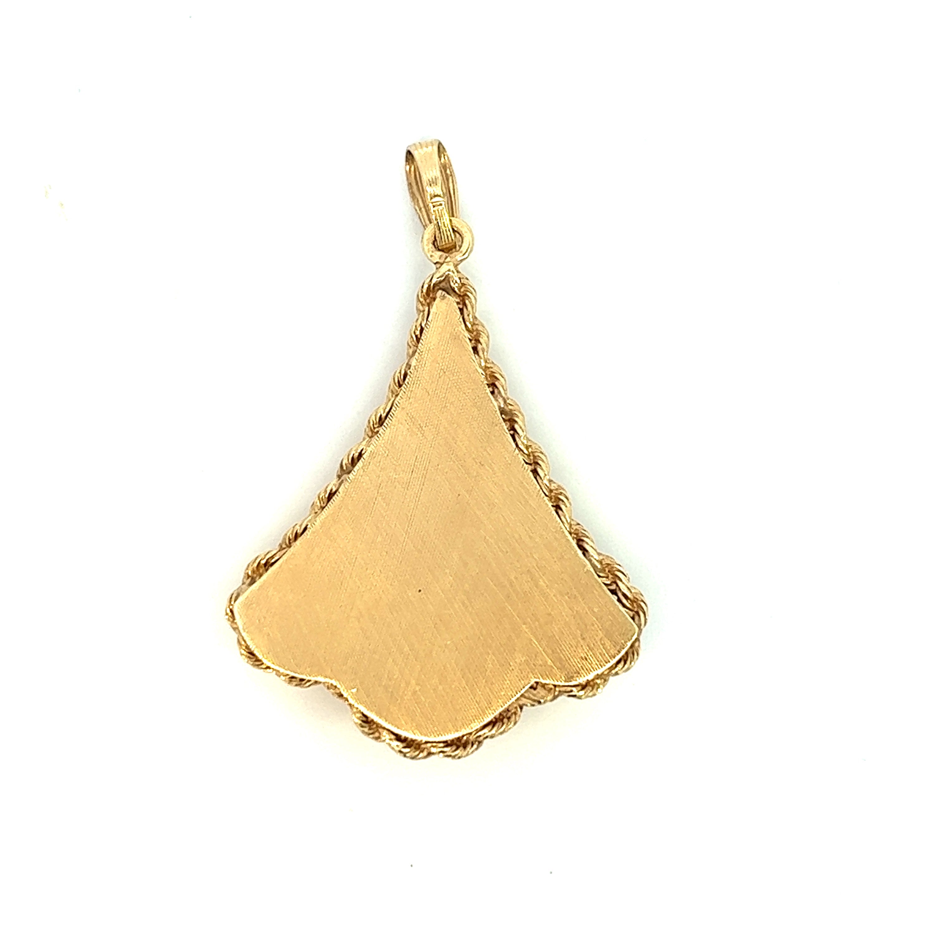 Vintage Diamond and Rubies Bell Shaped 14k Gold Locket