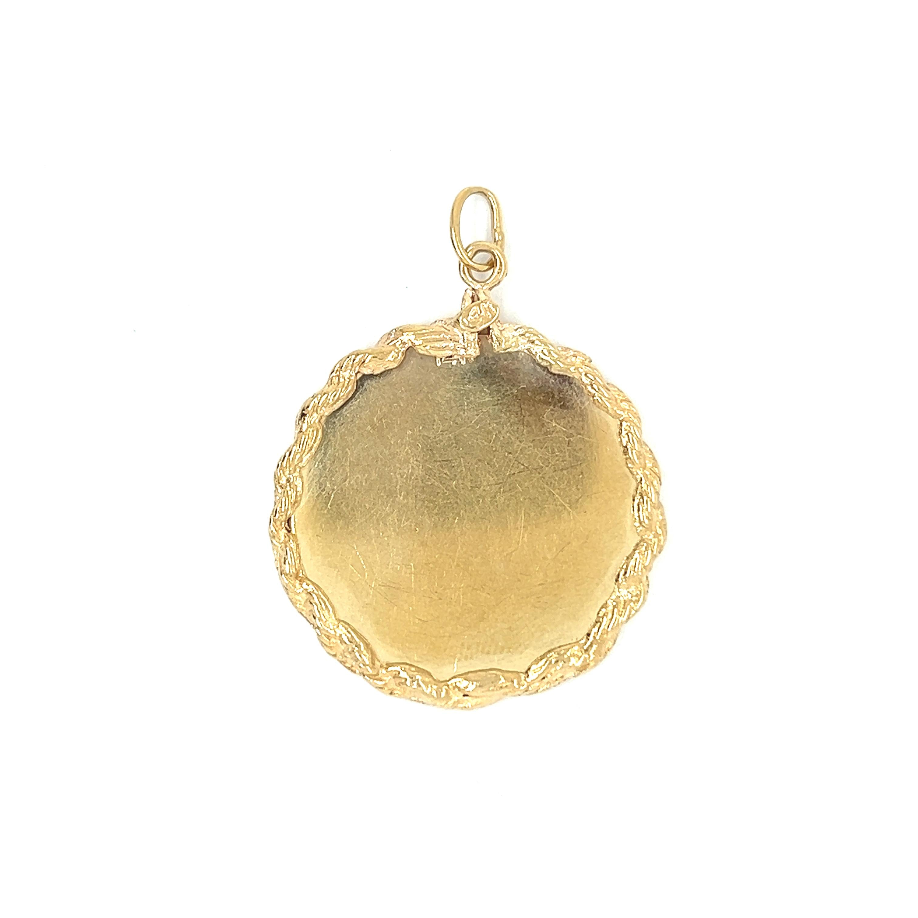 Vintage Zodiac Aquarius 14k Gold Charm