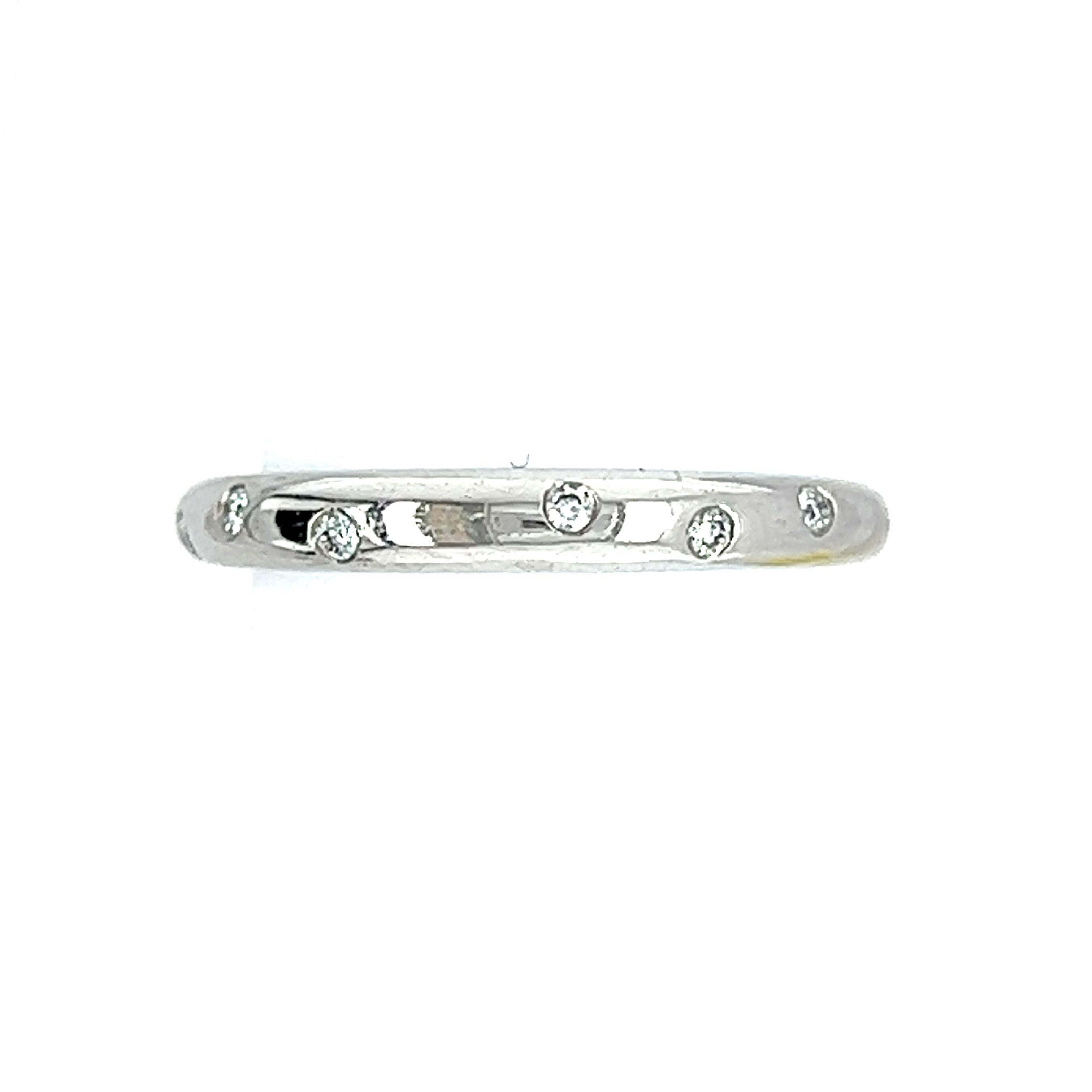 Stacking Ring Diamonds 14k White Gold