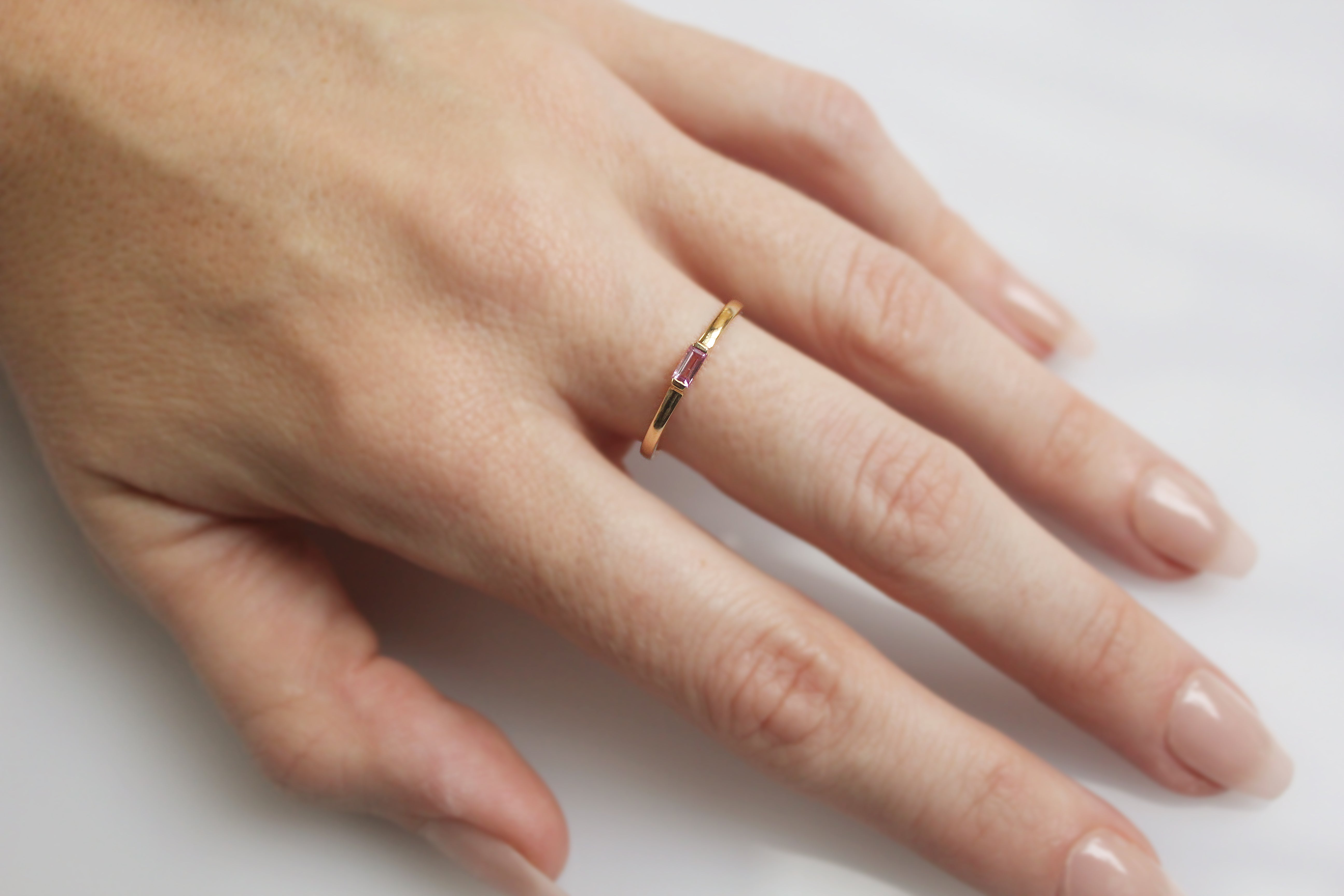 Stacking Ring Gemstone 14k Gold