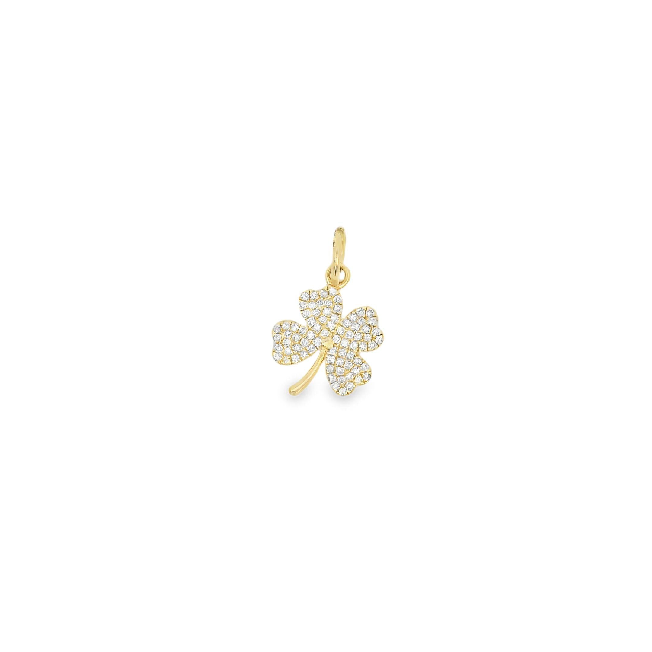 New Diamond Clover Charm