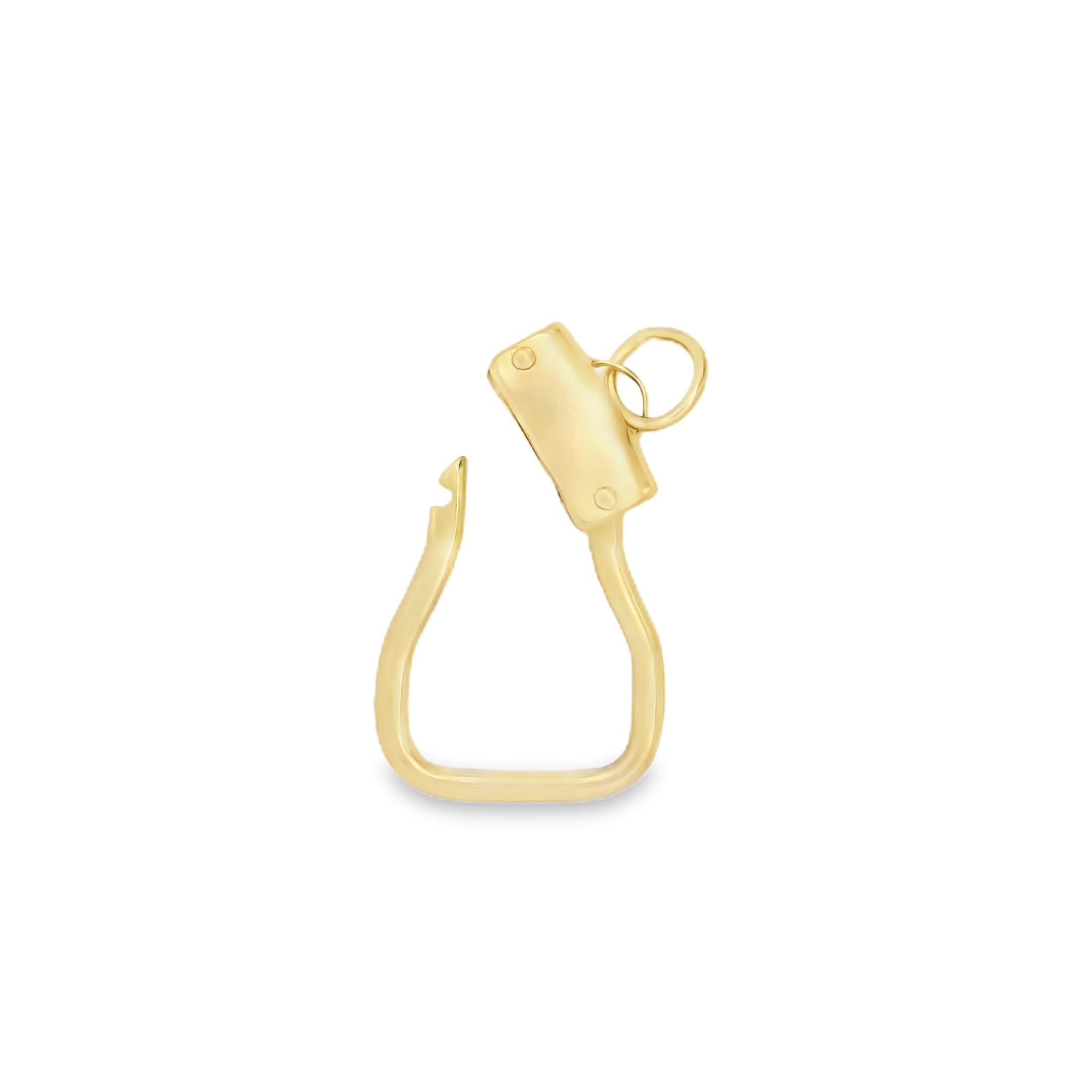 Vintage 14k Gold Carabiner Clasp