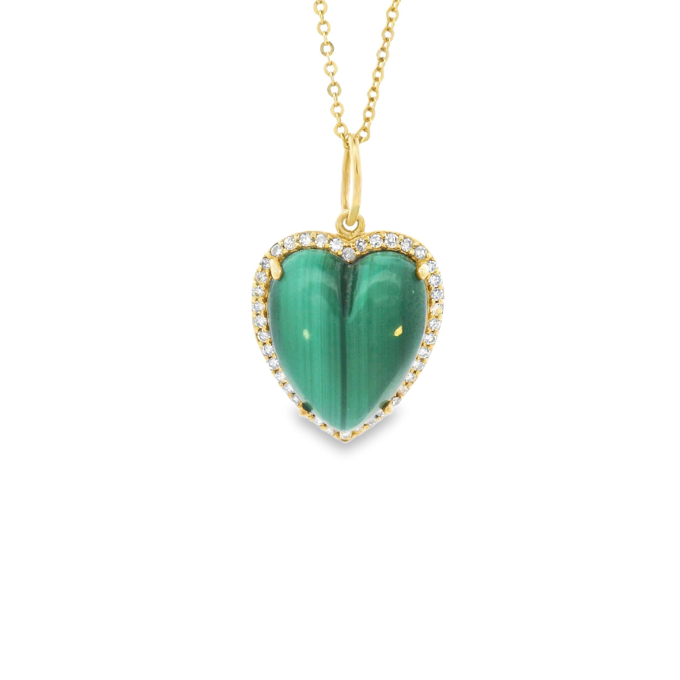 Diamond Small Puffy Heart 14k Gold Charm