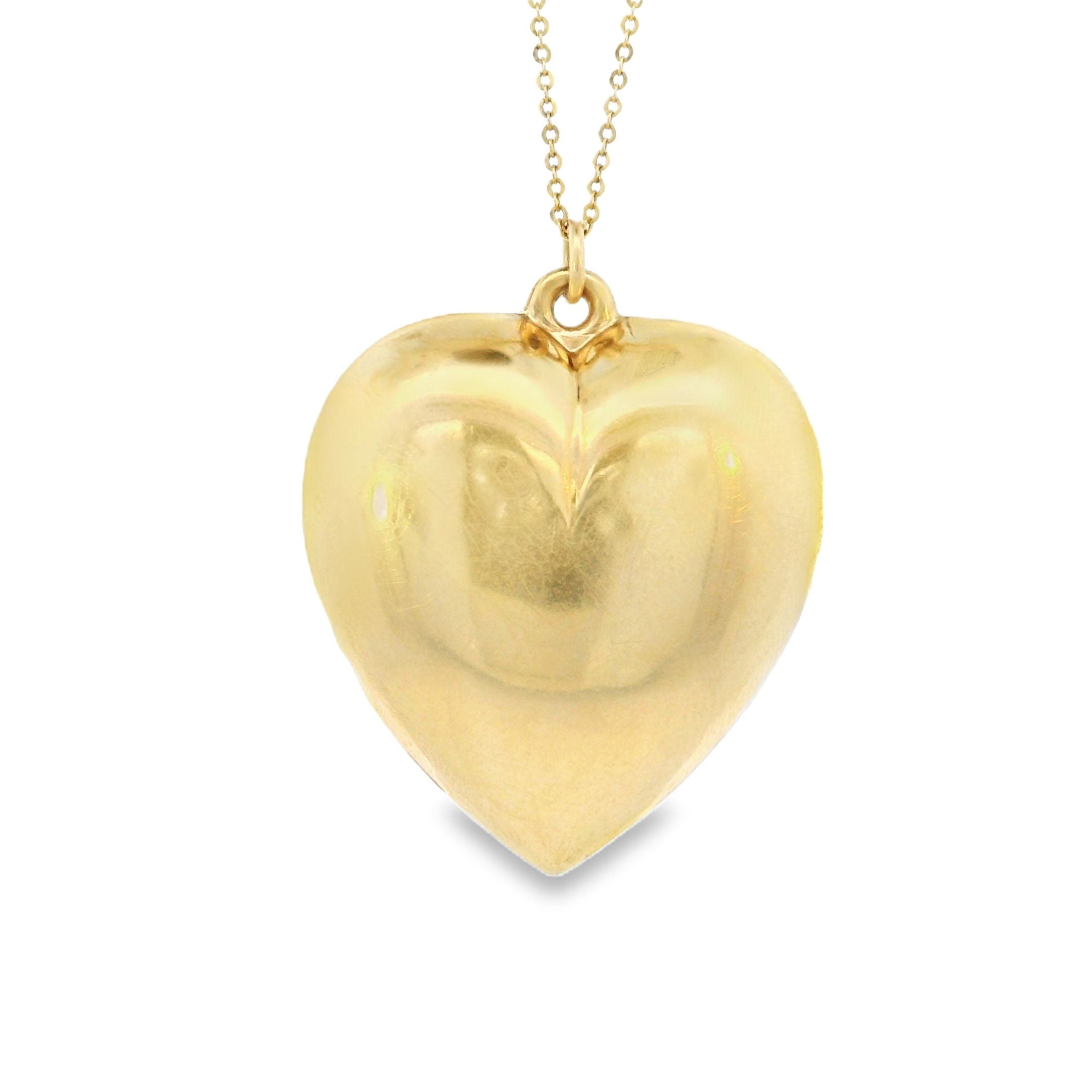 Vintage Large Puffy Heart 14k Gold Charm