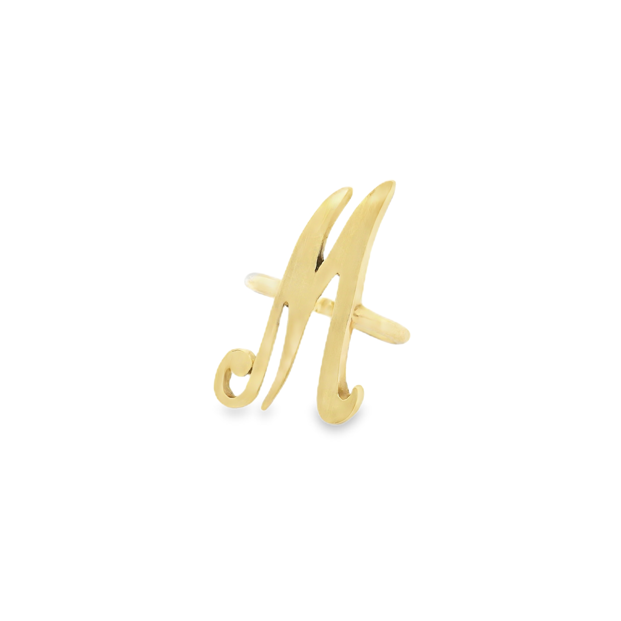 14k Yellow Gold Vintage "M"  Ring