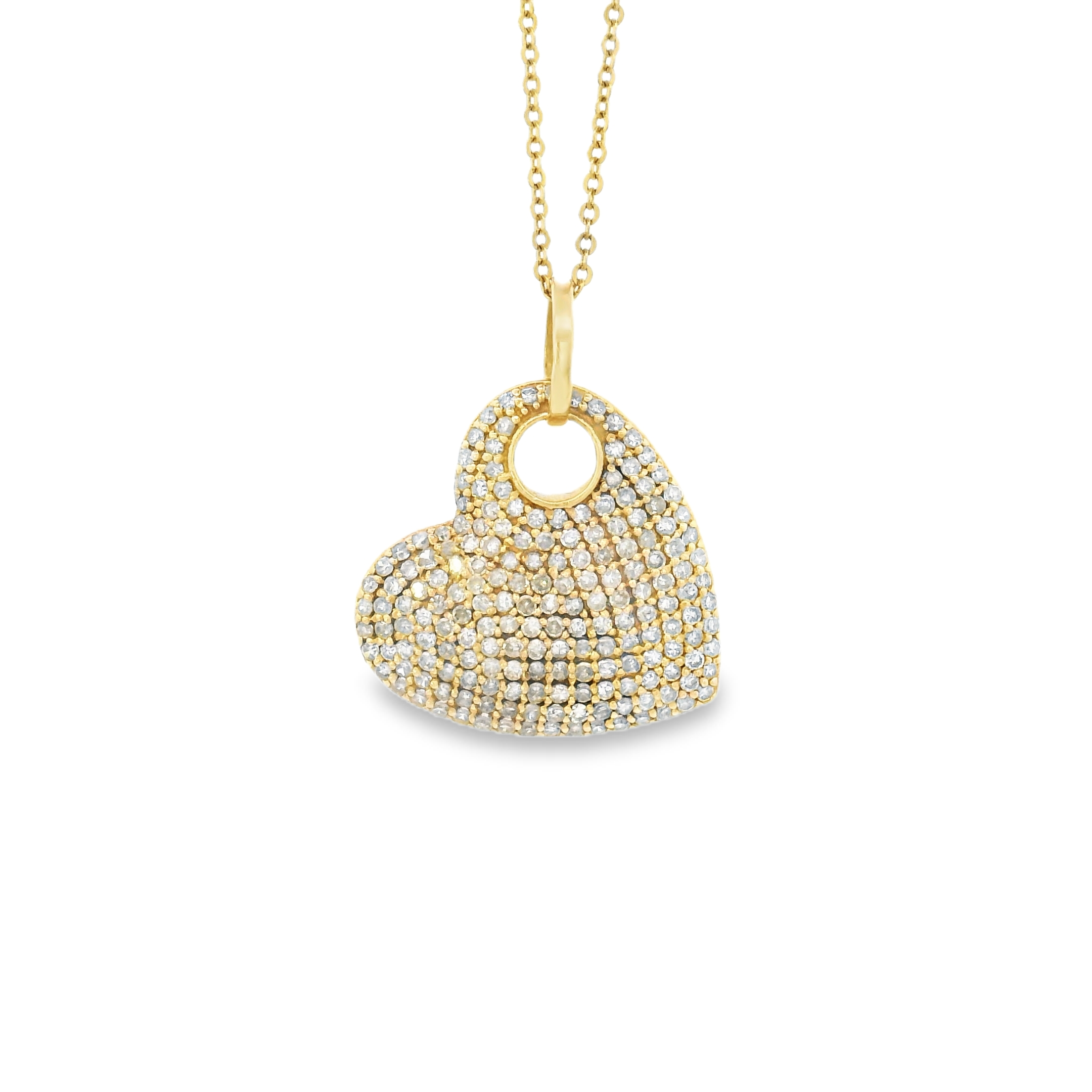 Diamond Heart 14k Gold Charm