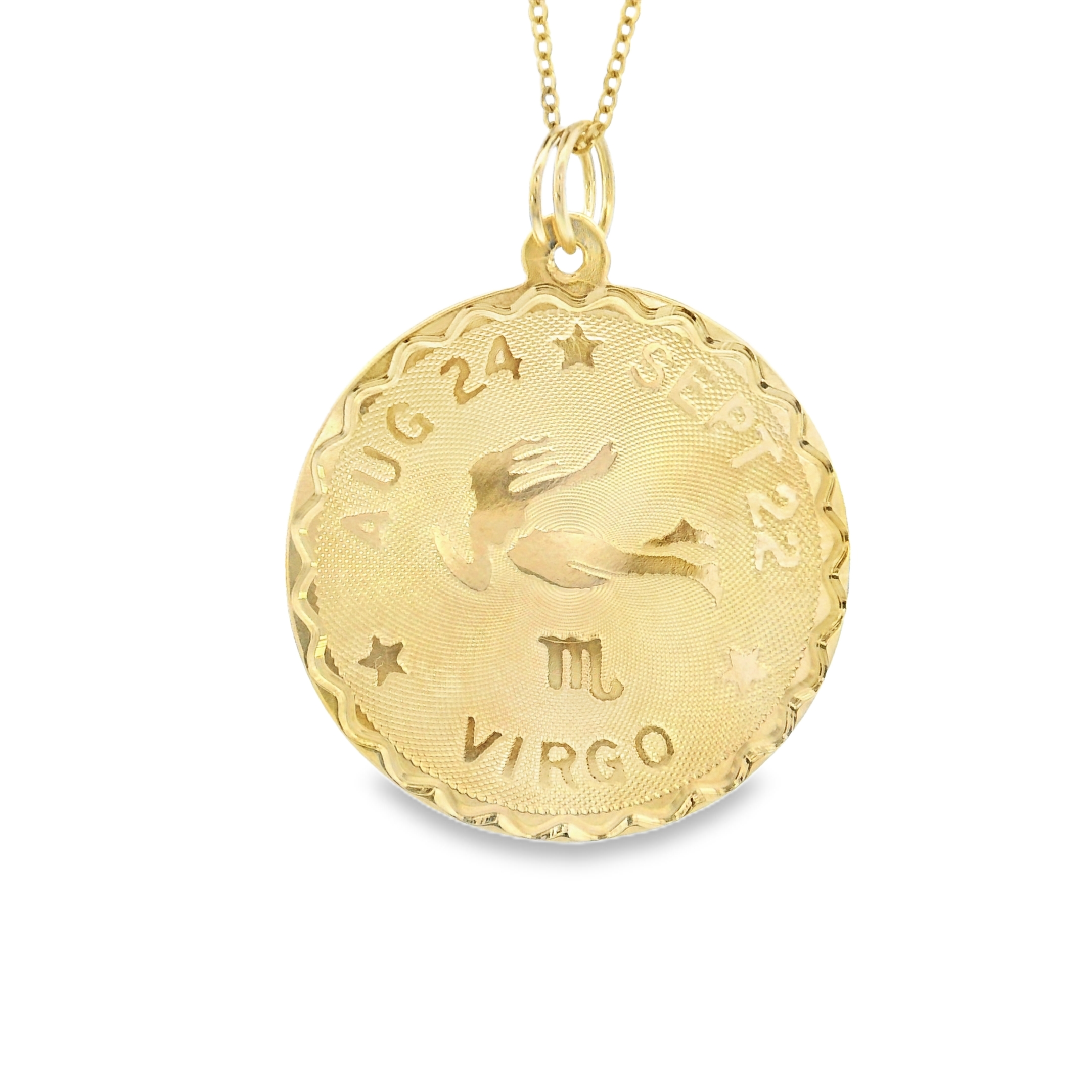 Vintage Zodiac Virgo 14k Gold Charm