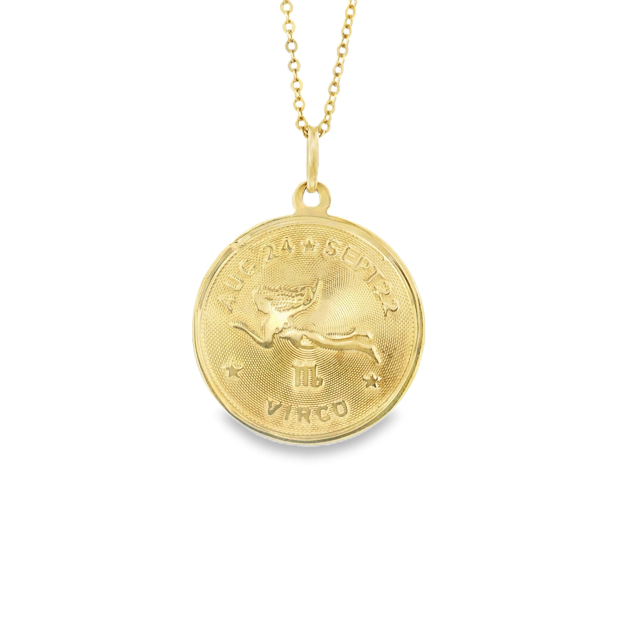 Encanto de oro vintage Virgo Zodiac 14k