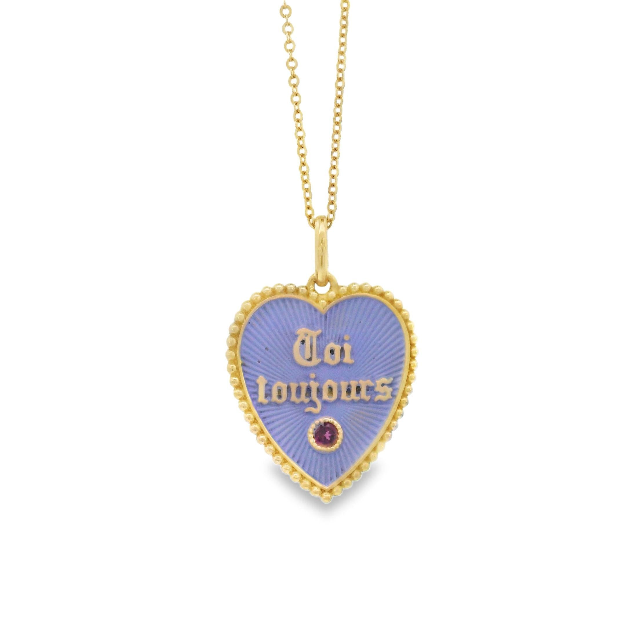 Vintage "Toi Toujours" Heart 18k Gold Charm