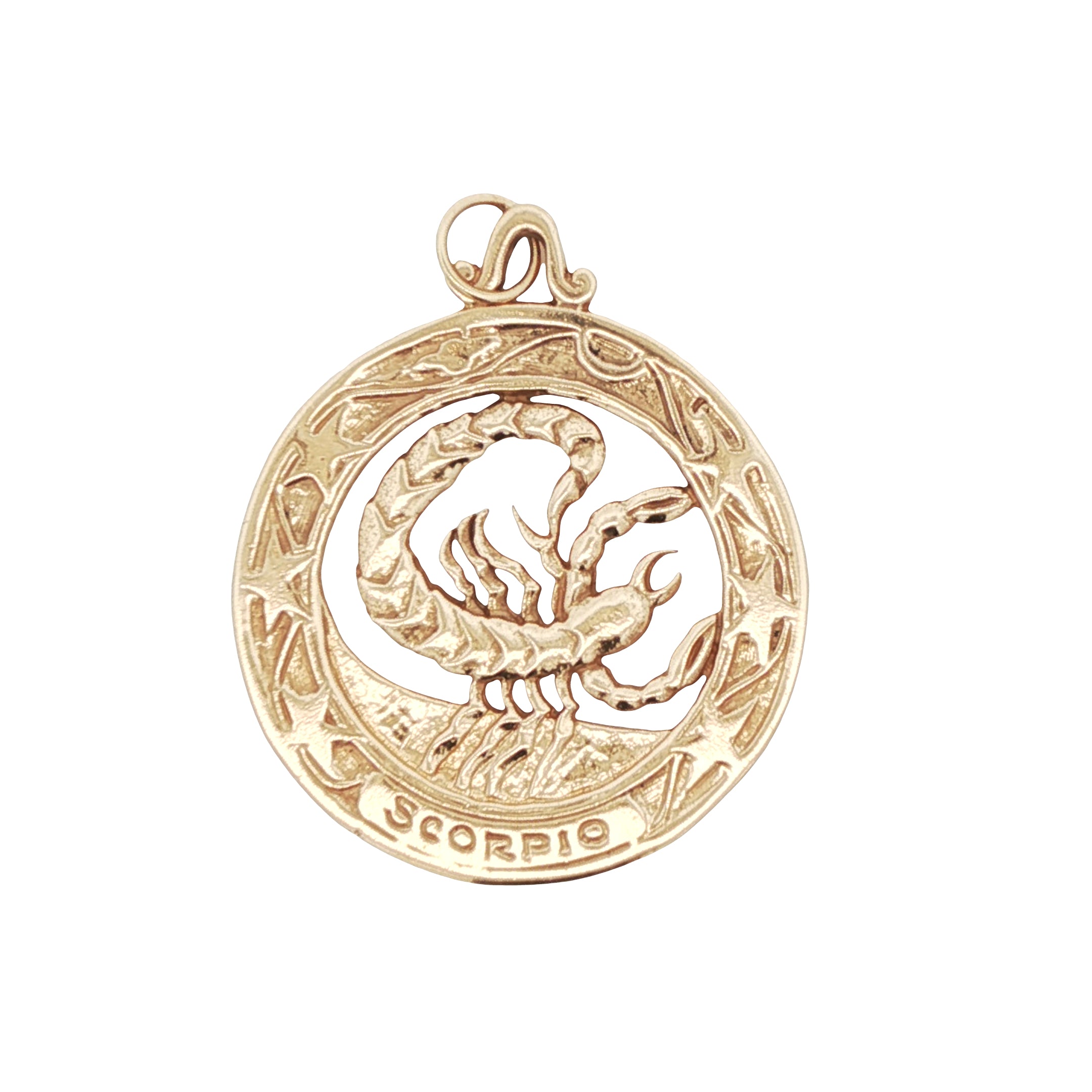 14k Gold Vintage Scorpio Zodiac Charm