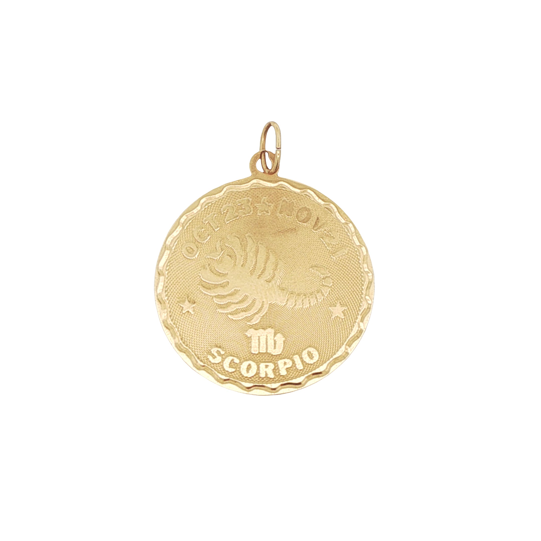 14k Yellow Gold Vintage Scorpio Zodiac Charm