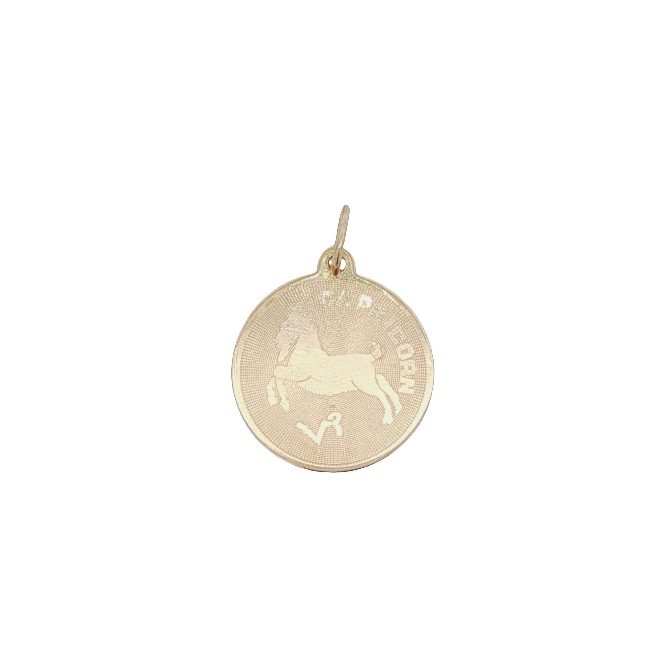 14k Yellow Gold Vintage Capricorn Zodiac Charm