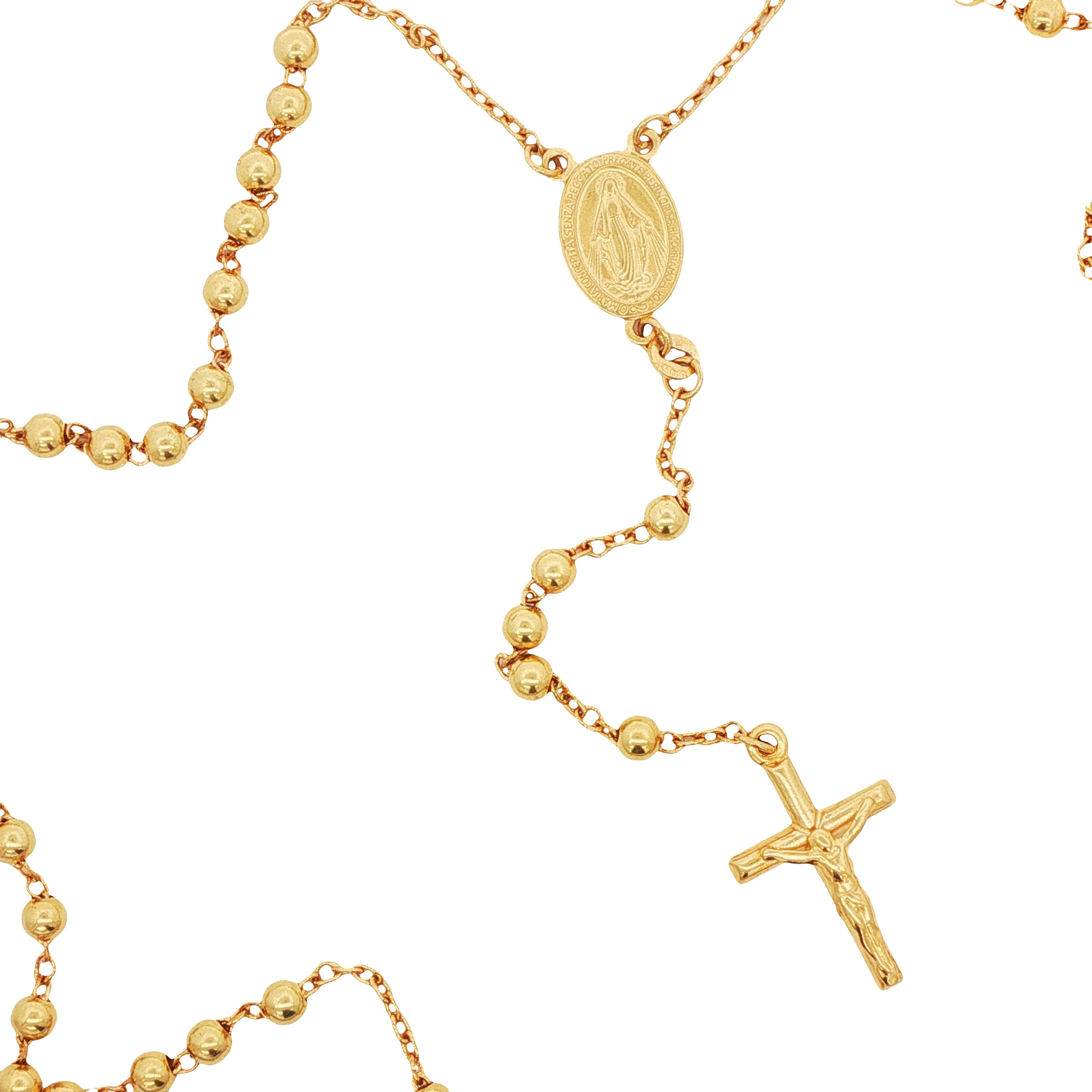 18k Yellow Gold Vintage Rosary Necklace