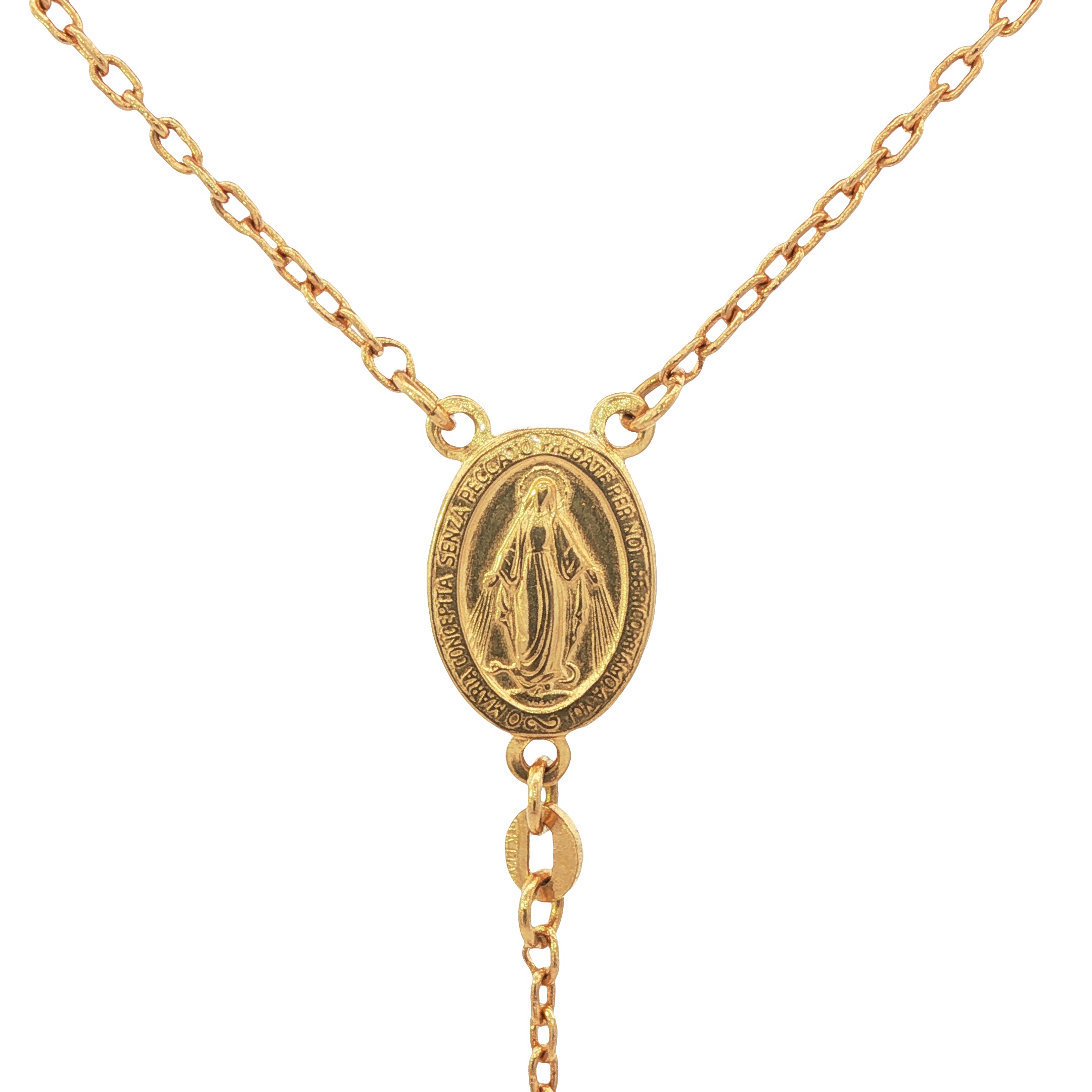 18k Yellow Gold Vintage Rosary Necklace