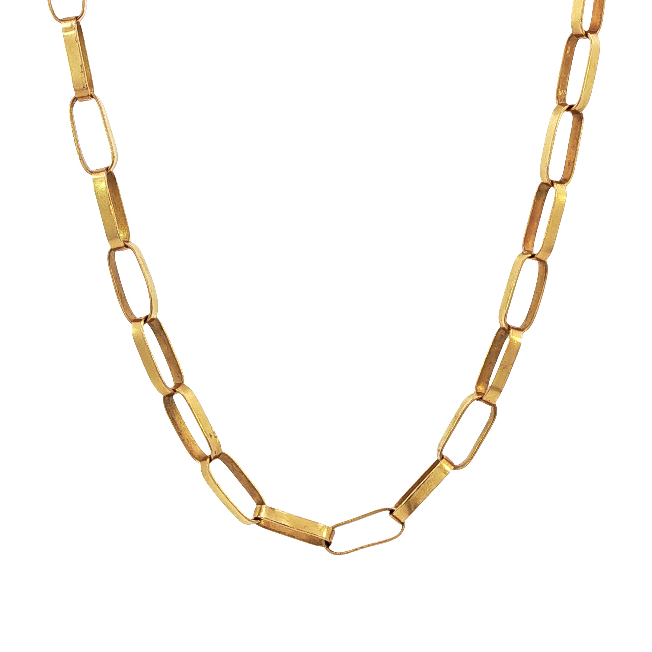 18k Yellow Gold Vintage Biker Link Chain