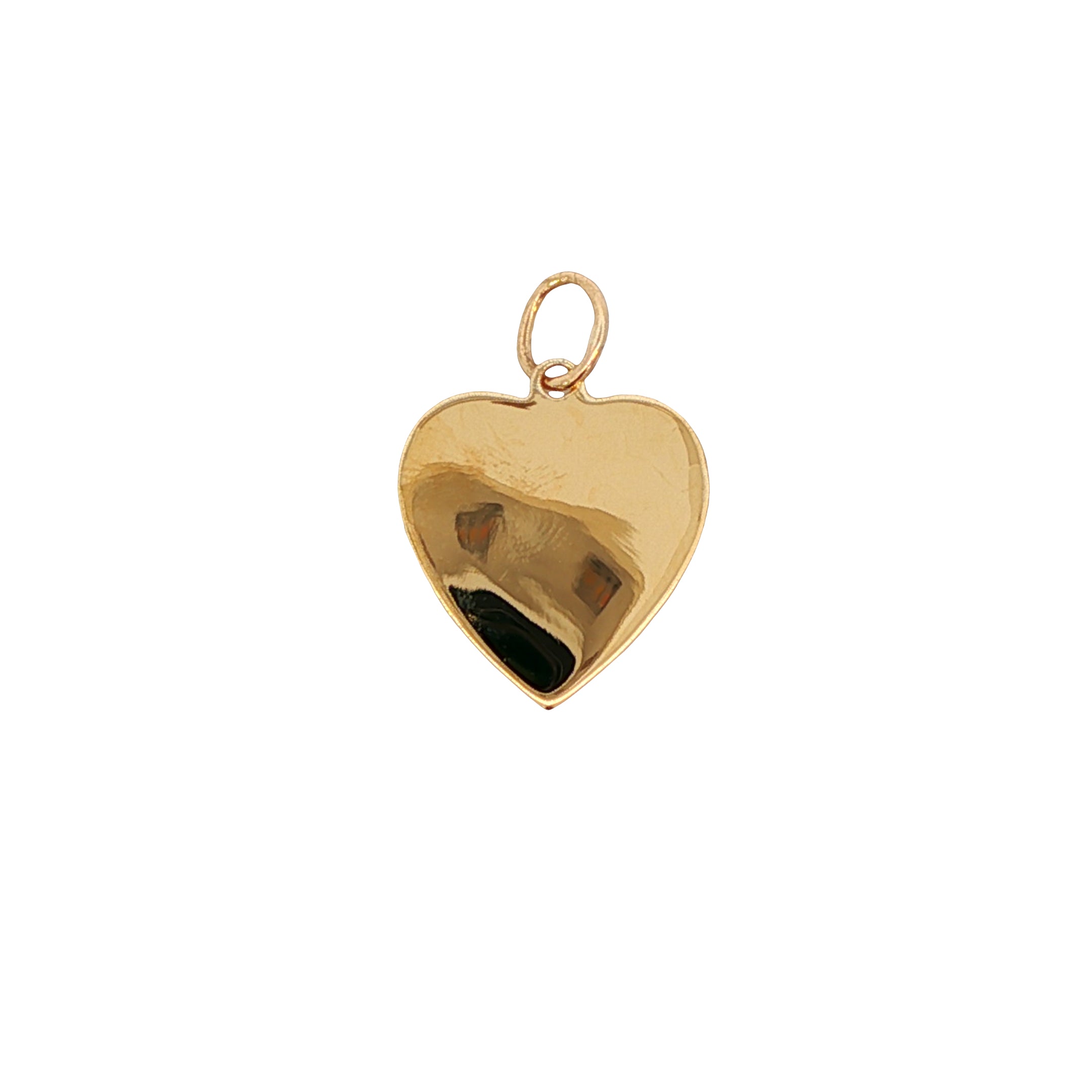 14k Yellow Gold Diamond Vintage Heart Charm