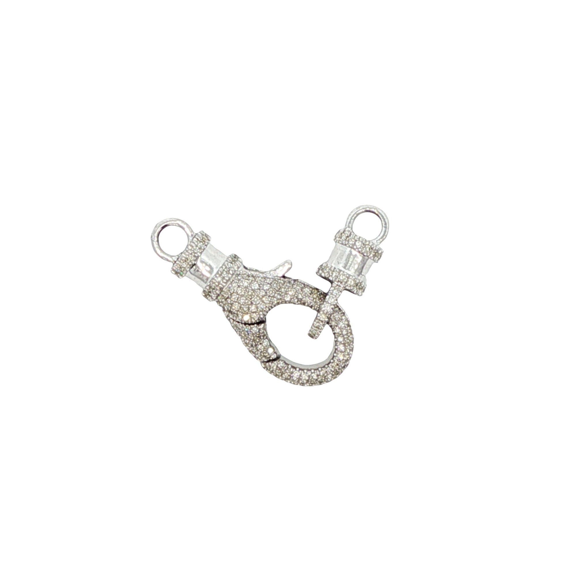 14k White and Yellow Gold Diamond Extender Clasp